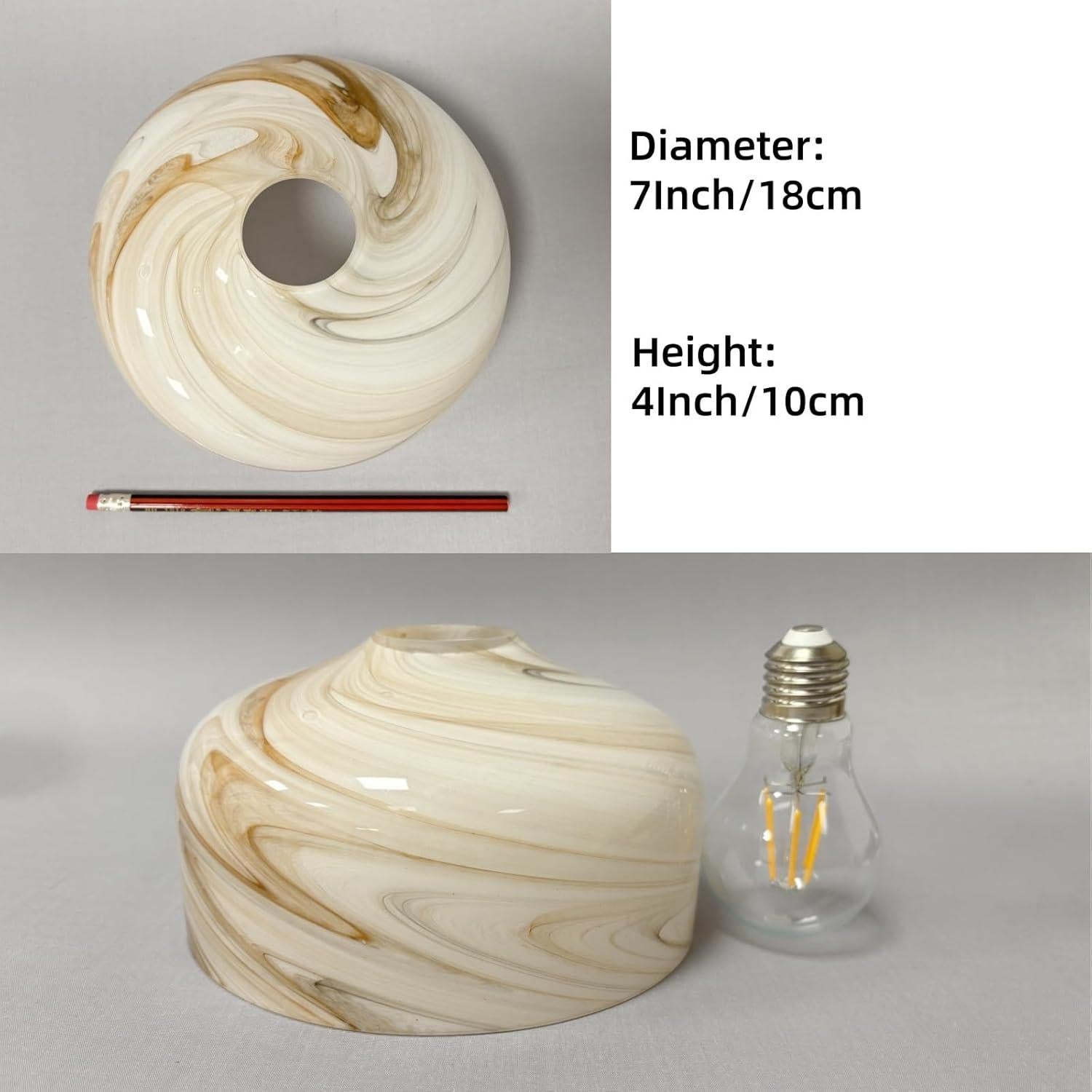 Pantalla de Vidrio Soplado a Mano 7" COMPIXIU Gris Marrón