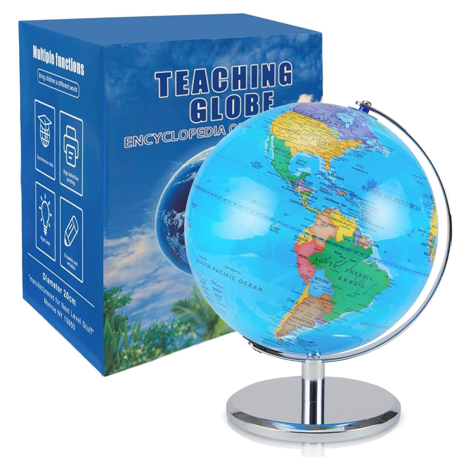 Globo Terráqueo Iluminado LED 24.1 cm Bikes on Hikes