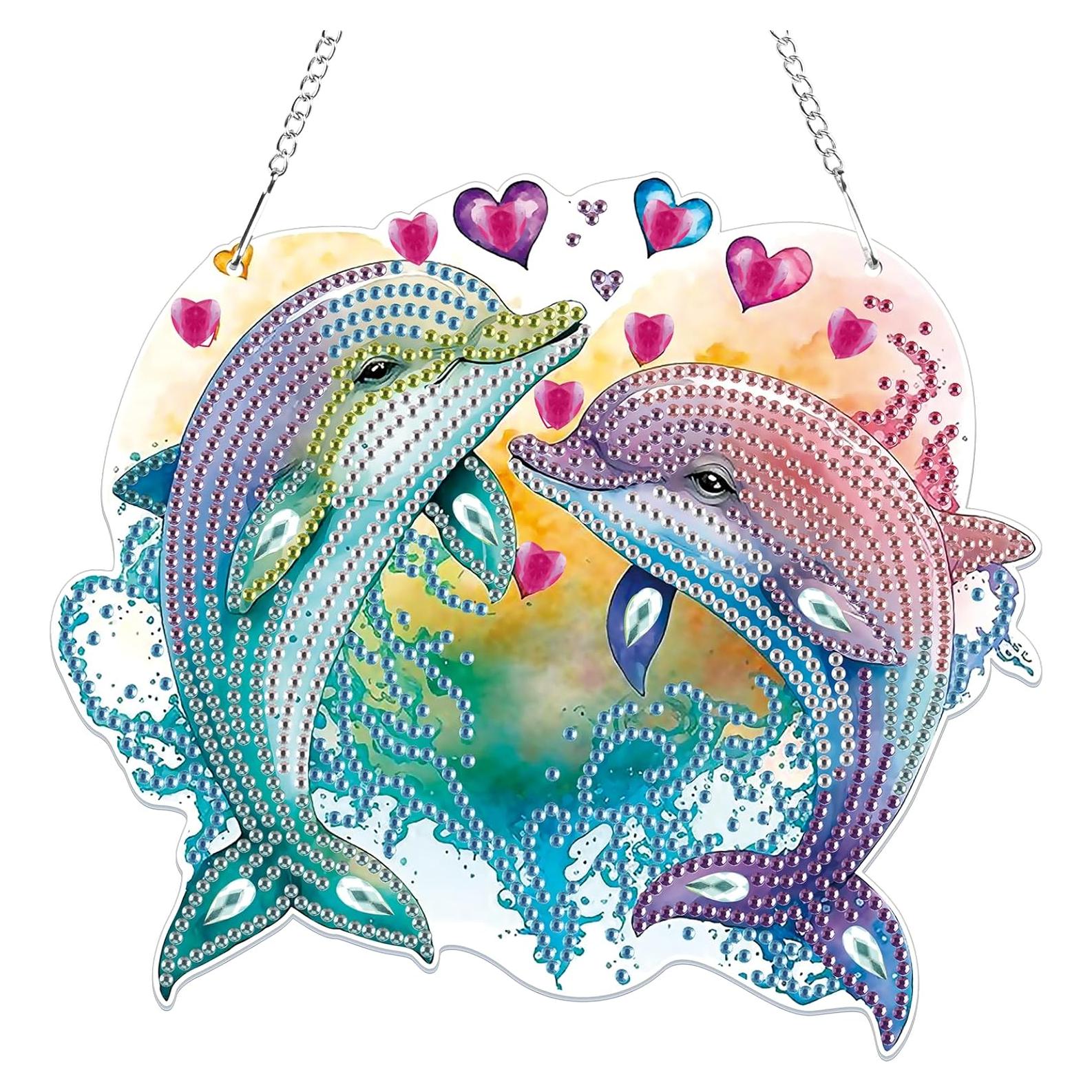 Kit de Arte de Diamante Bowetile Delfín 5D para Adultos y Niños