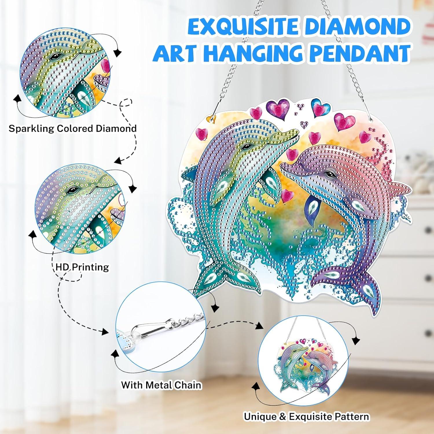 Kit de Arte de Diamante Bowetile Delfín 5D para Adultos y Niños
