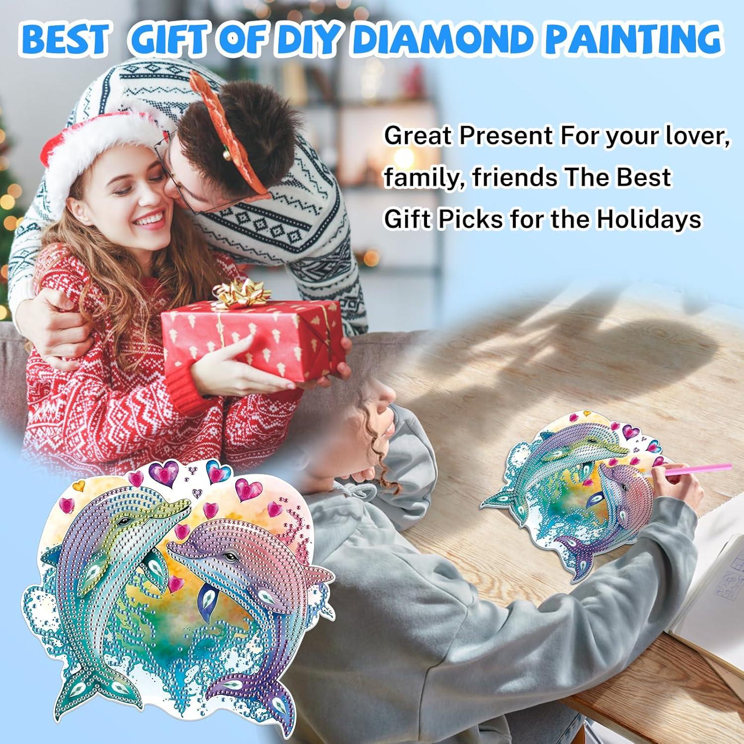 Kit de Arte de Diamante Bowetile Delfín 5D para Adultos y Niños