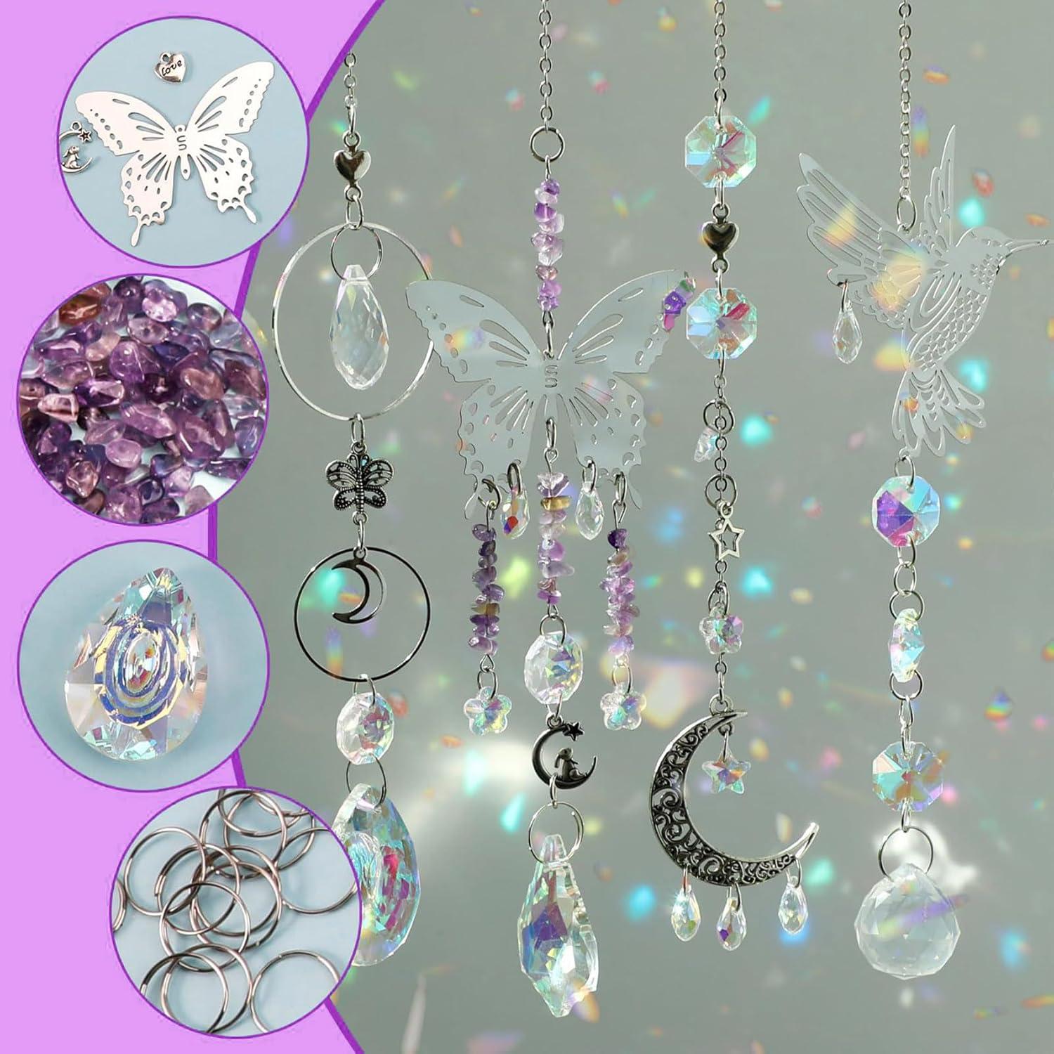 Kit de Suncatcher DIY AUEEA 400pcs Cristales para Manualidades