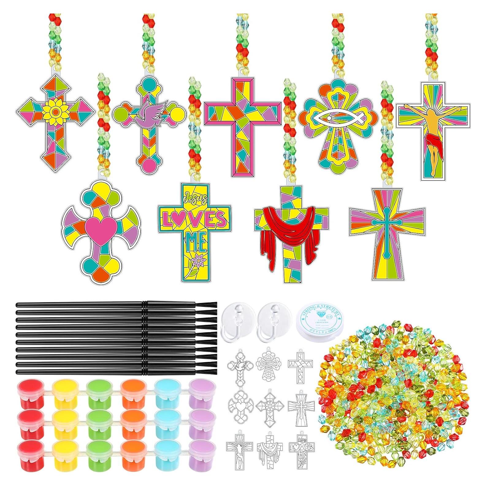 Kit de Manualidades Religiosas Pasimy 36 Suncatchers Cruz DIY