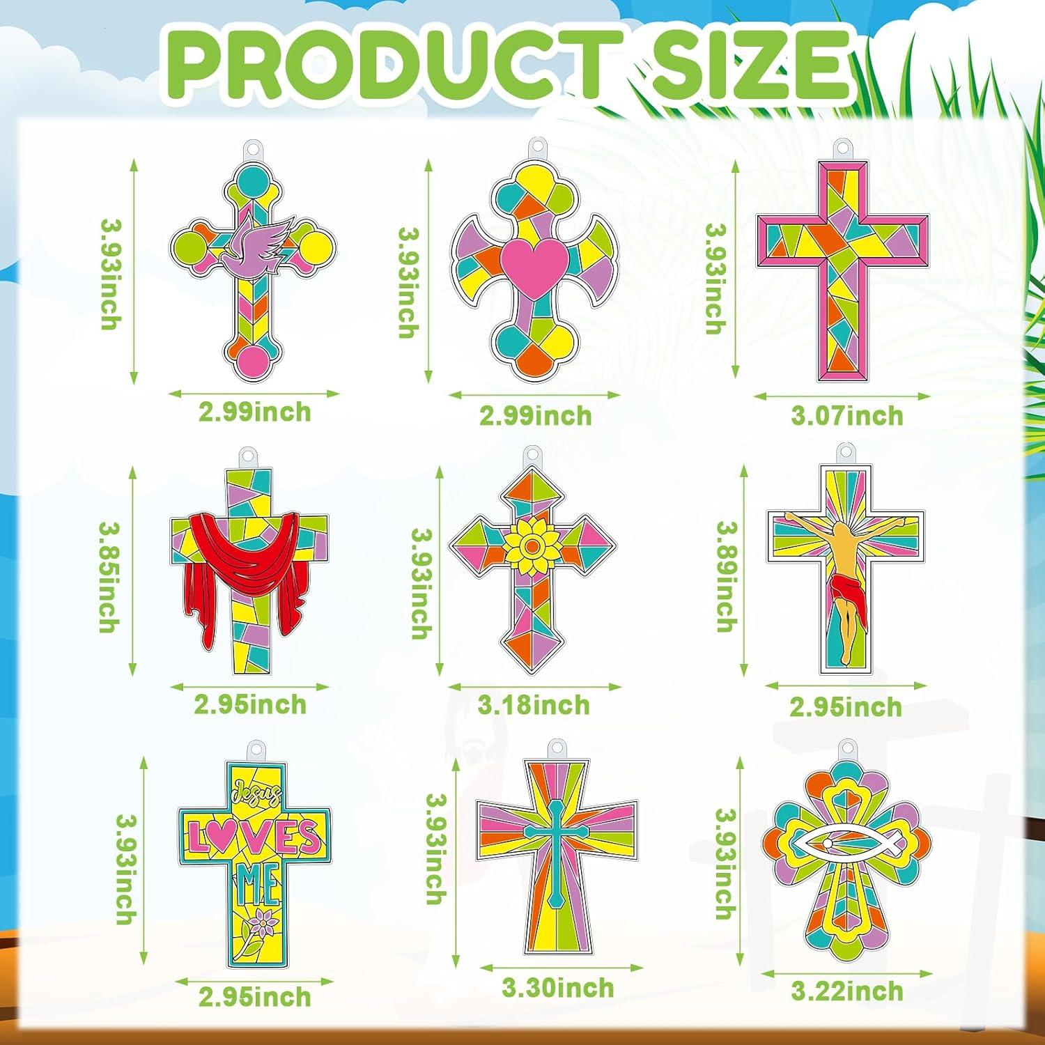 Kit de Manualidades Religiosas Pasimy 36 Suncatchers Cruz DIY