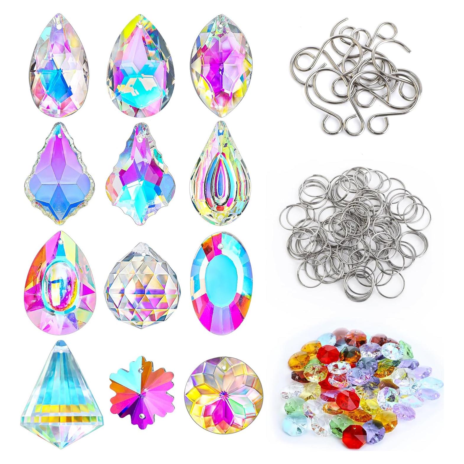 Kit de Suncatchers DIY Kanpura 164 Piezas Cristales y Accesorios