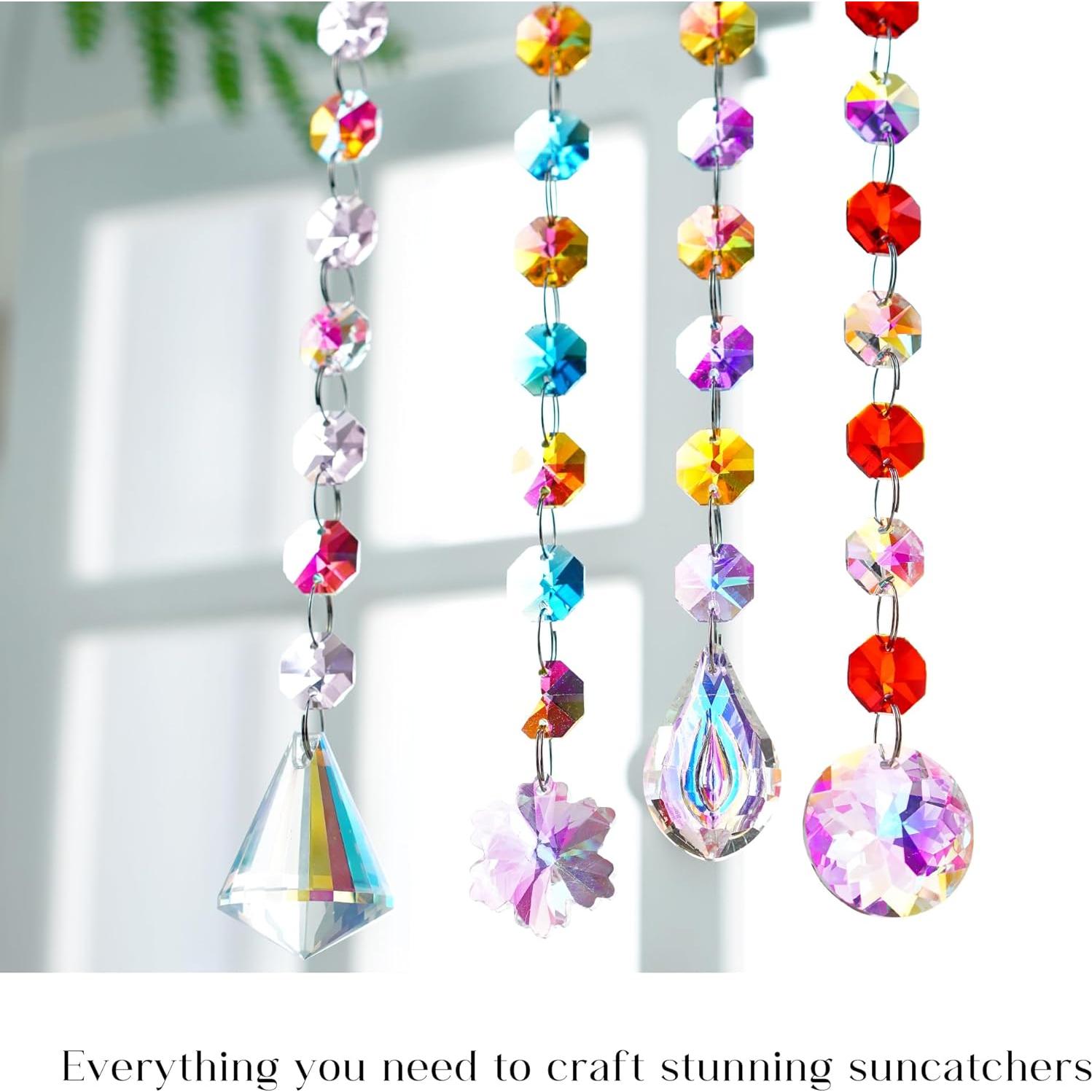 Kit de Suncatchers DIY Kanpura 164 Piezas Cristales y Accesorios