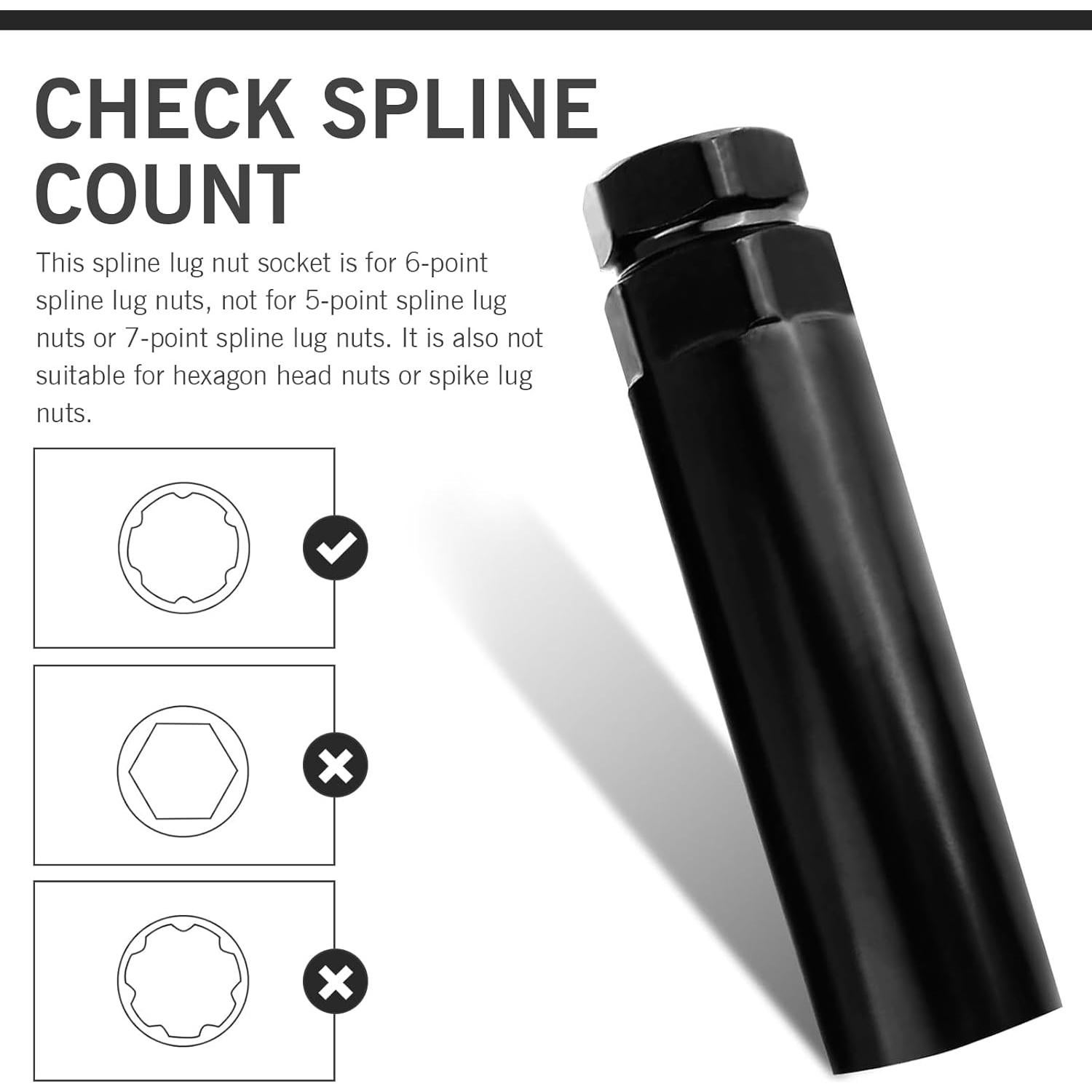 Socket de Tuerca de 6 Puntas Zikefest 21mm 22mm Cromado