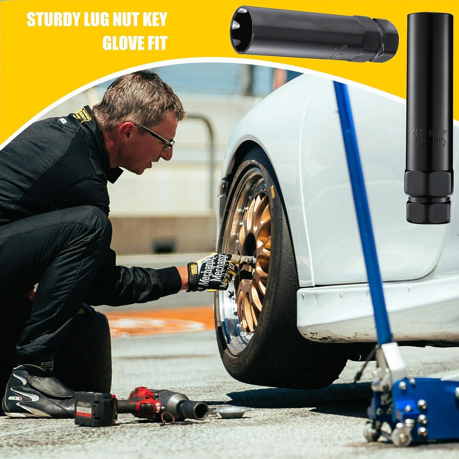 Llave de Tuerca de 7 Puntas GearTrust - Acero Aleado Negro