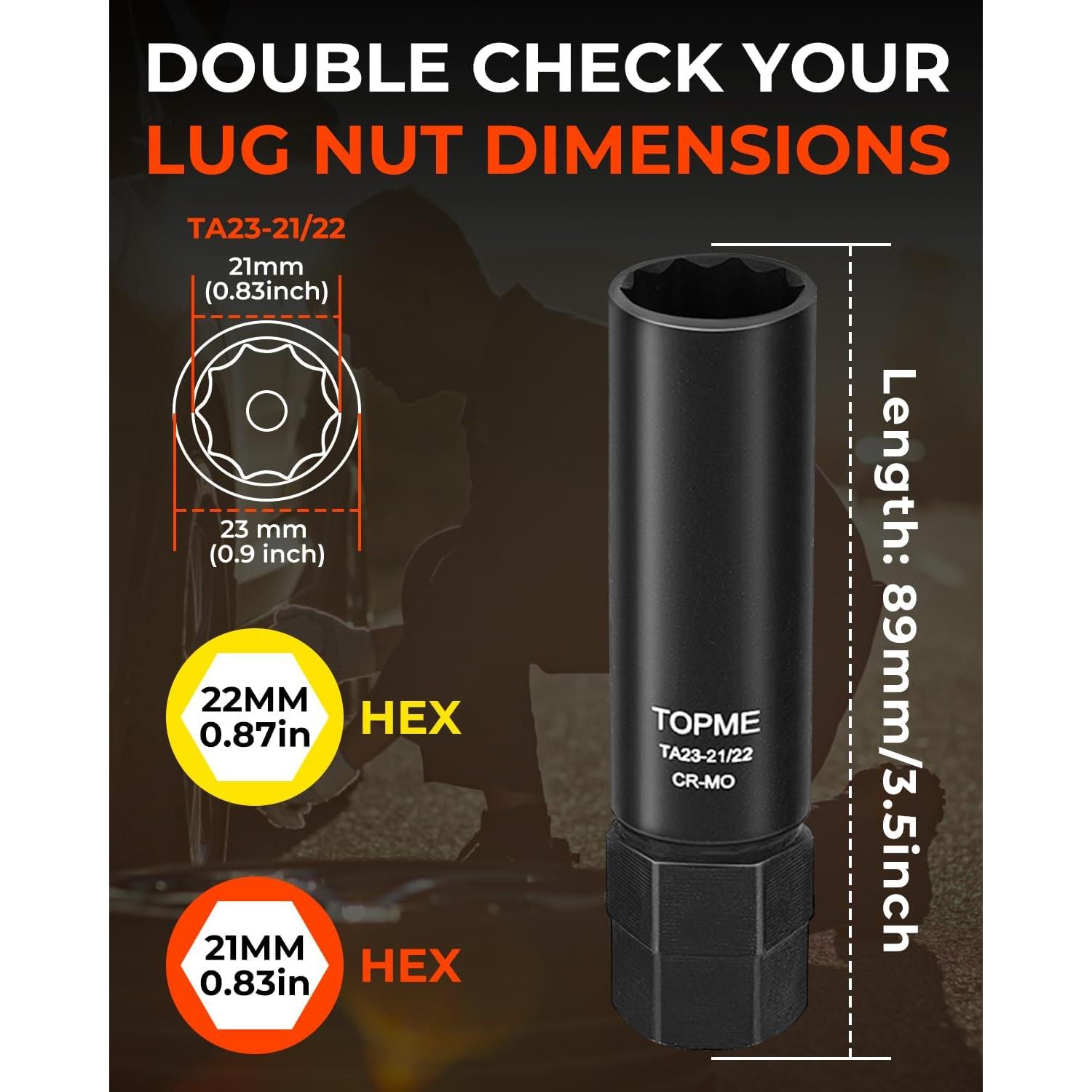 Enchufe de Tuerca 10 Spline Topme para Camiones y SUV