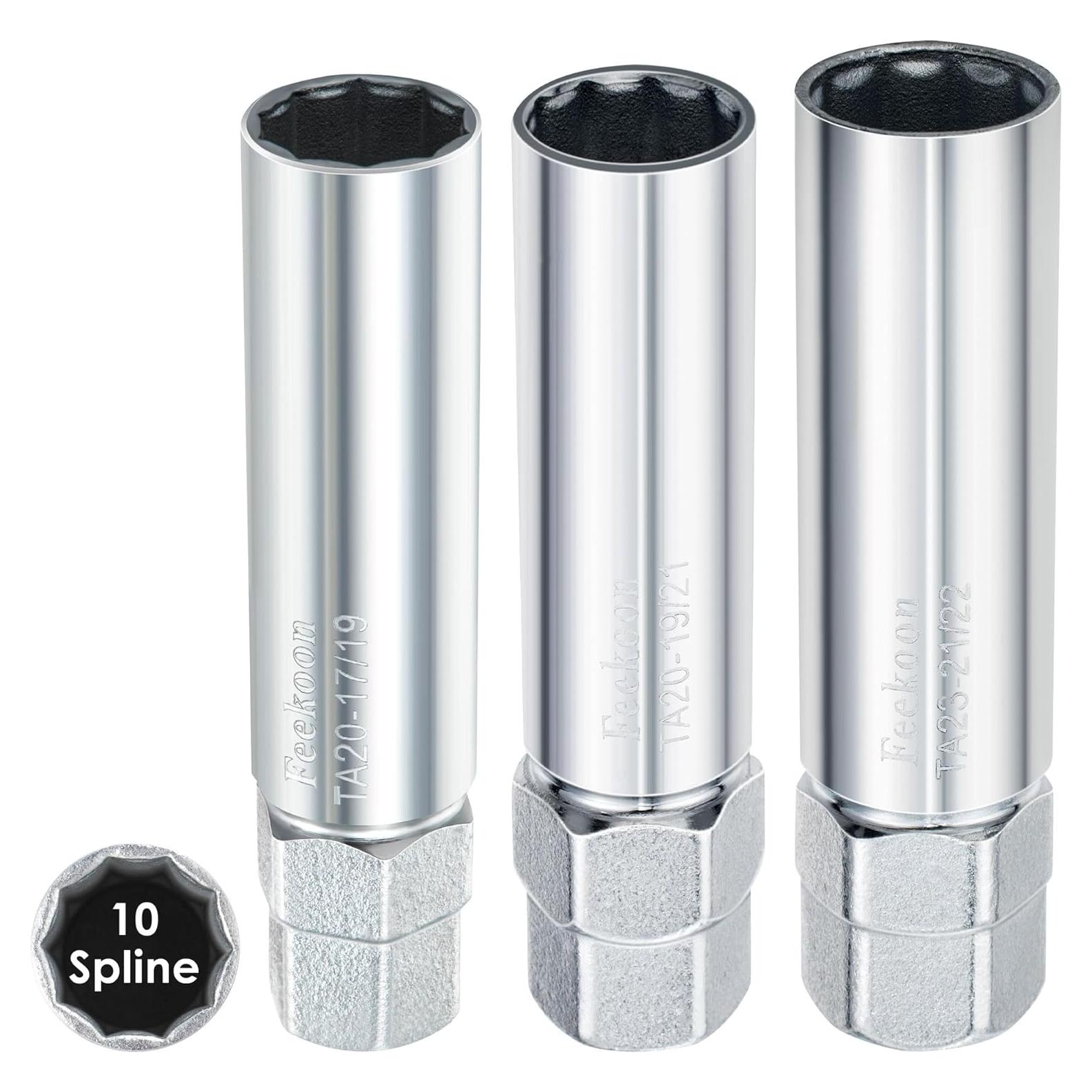 Juego de 3 Llaves de Tuerca Spline 10 Feekoon para SUV