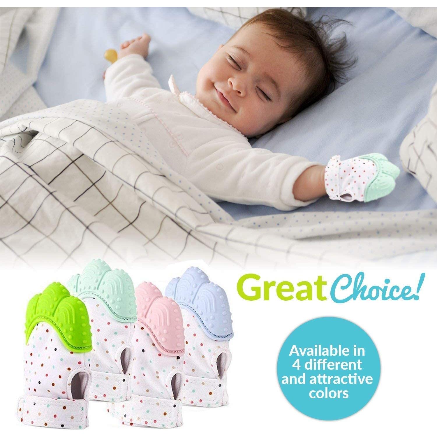 Mitones de Dentición Liname 2 Pack Azul - Silicona Texturizada