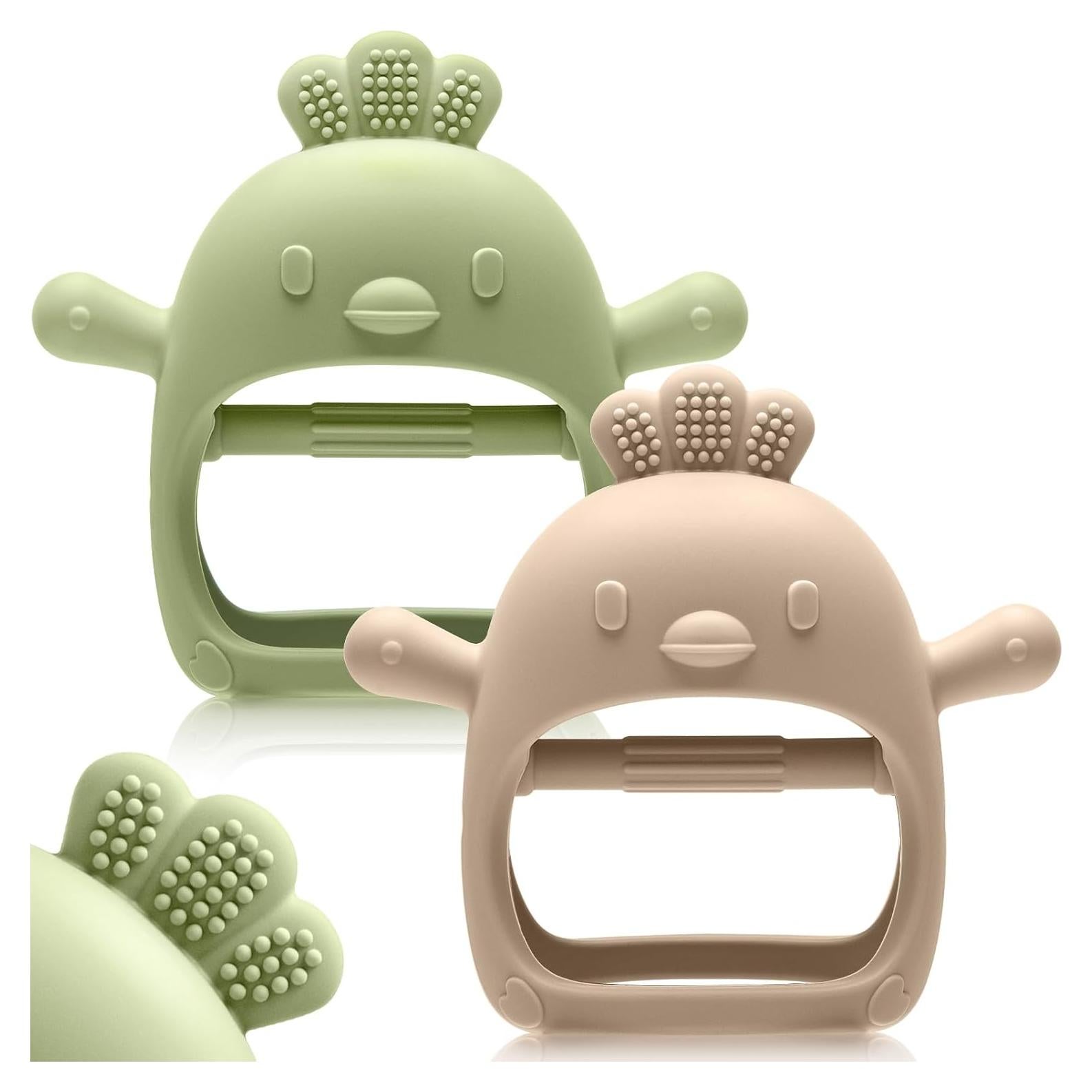 Paquete de 2 Juguetes de Dentición Silicona Bebés 0-12 Meses