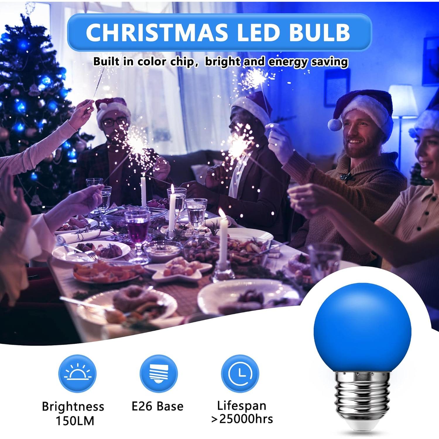 Bombilla LED Azul E26 Flaspar 1W 150lm 6 Paquetes