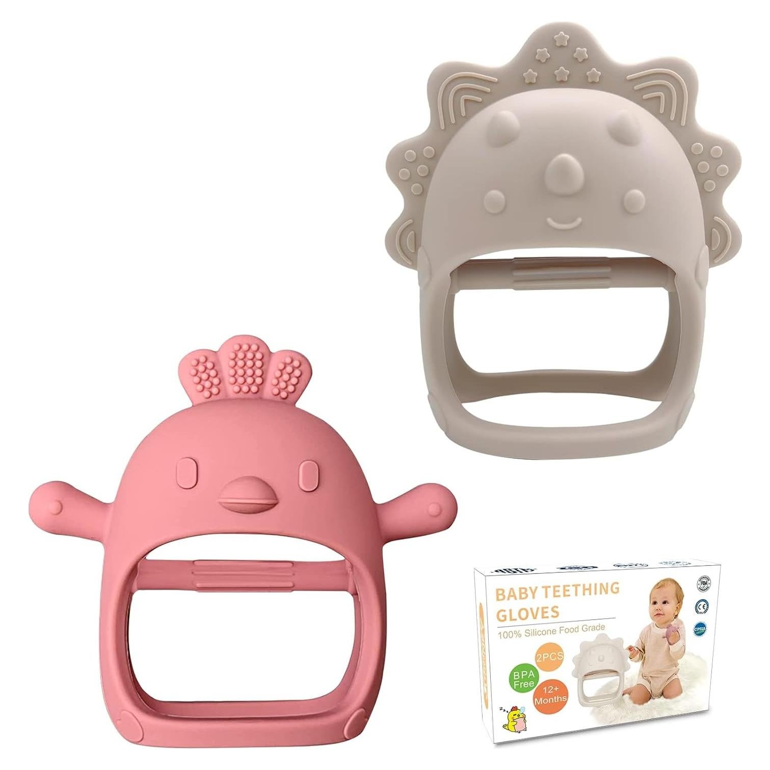 Guantes de Dentición JUSONEY Silicona Anticaída 2 Piezas