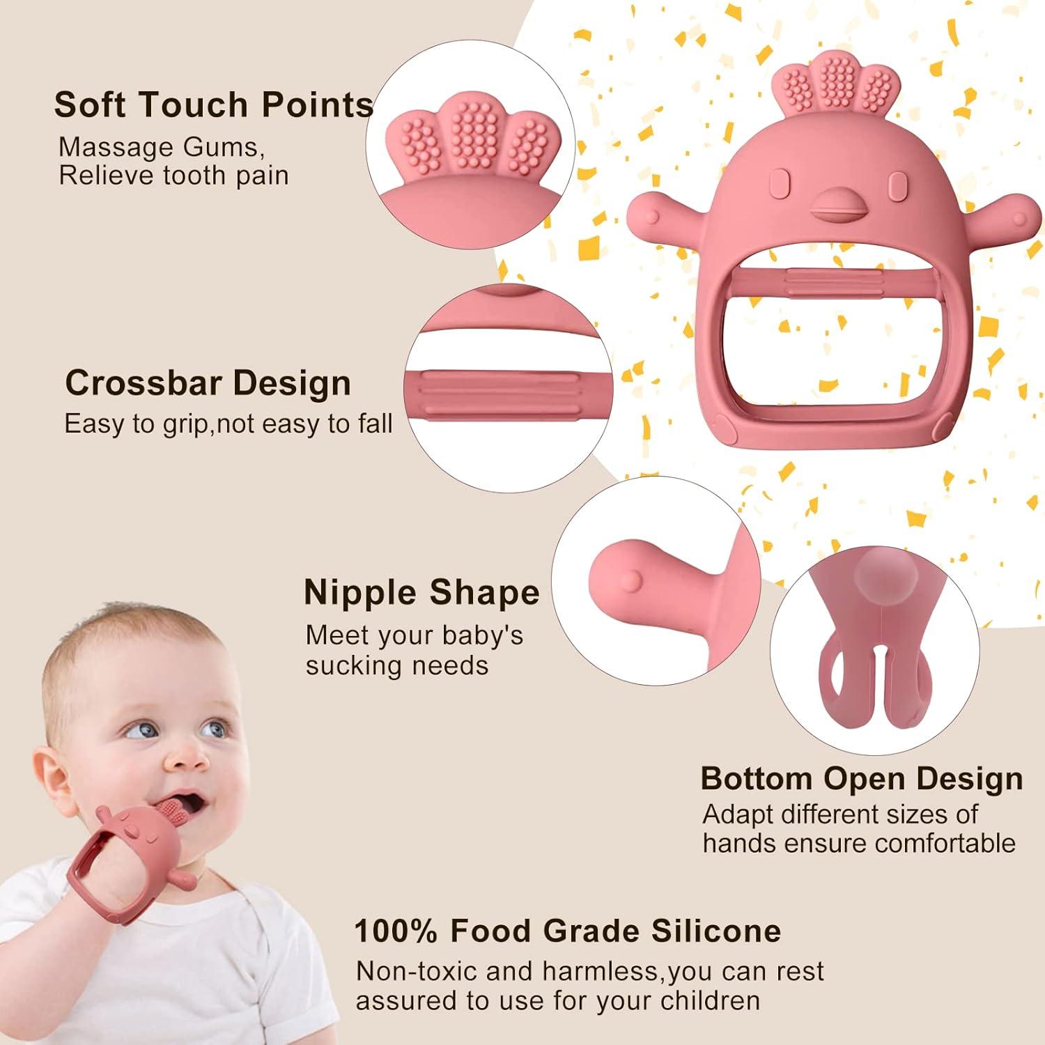 Guantes de Dentición JUSONEY Silicona Anticaída 2 Piezas