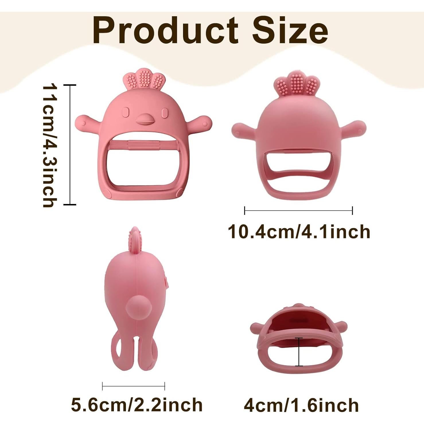 Guantes de Dentición JUSONEY Silicona Anticaída 2 Piezas