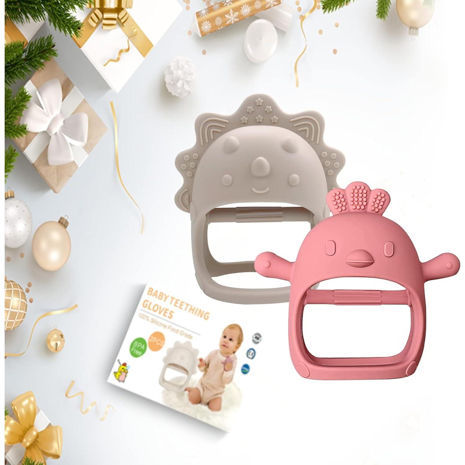 Guantes de Dentición JUSONEY Silicona Anticaída 2 Piezas