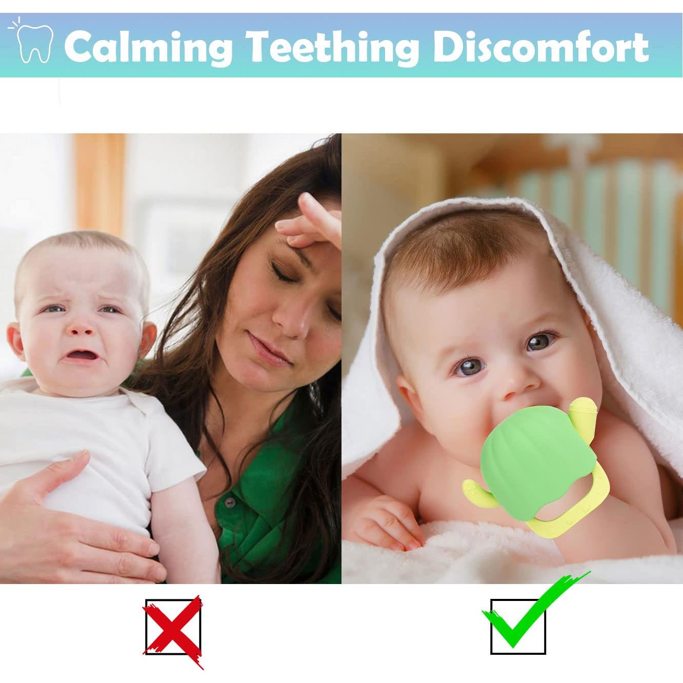 Mitón de Silicona para Dentición Bebés 3+ Meses Cactus BPA Free