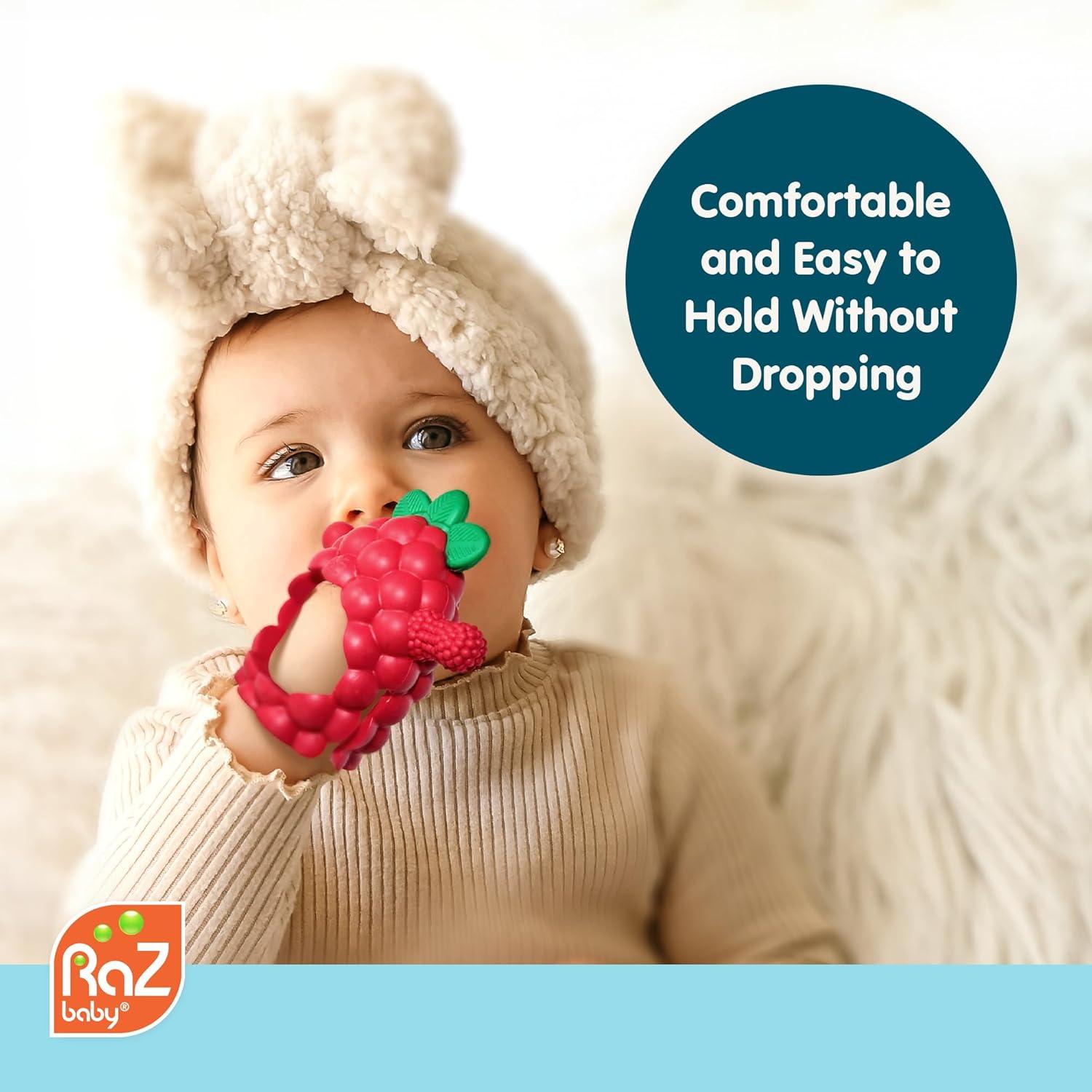 Juguete de Morder RaZbaby RaZberry Grip Silicona 3M+ Azul