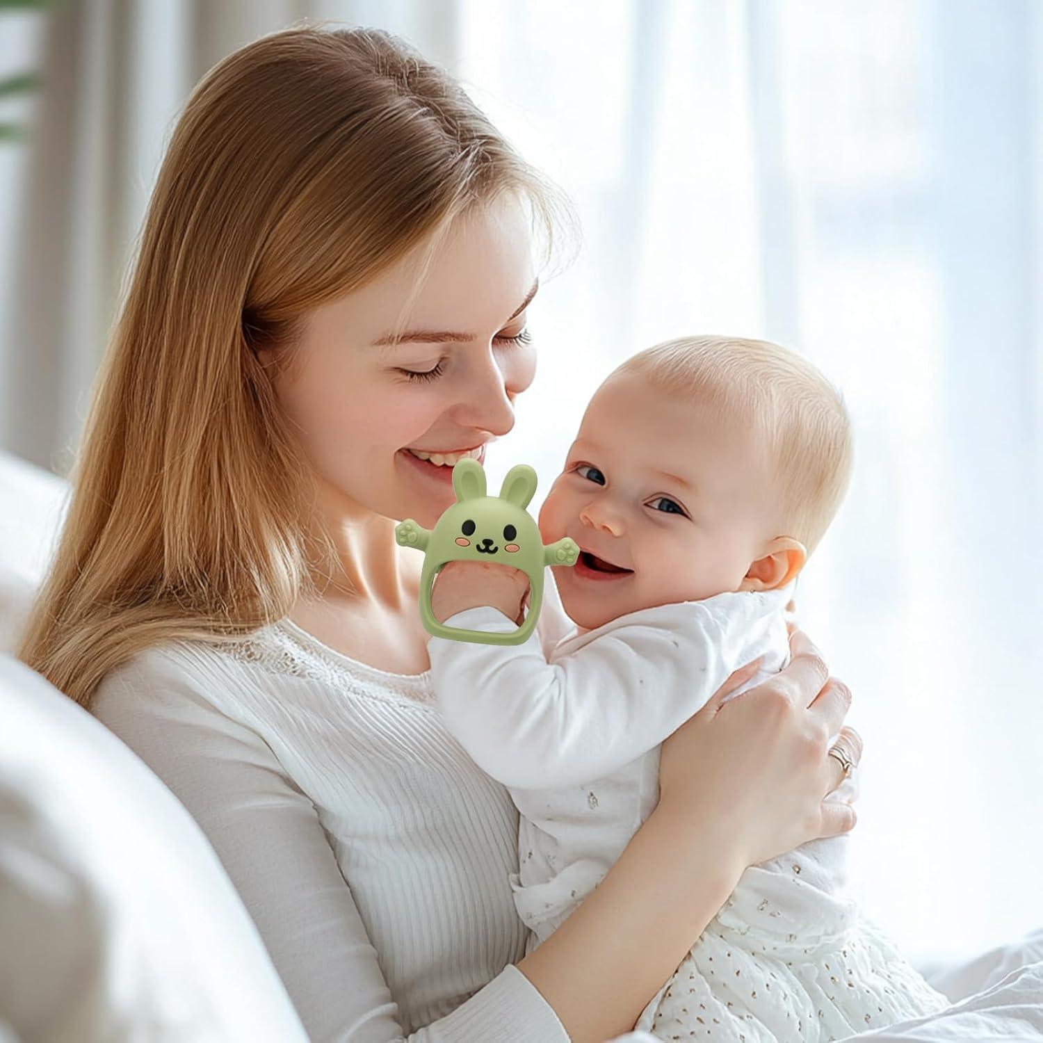 Paquete de 2 Juguetes de Dentición Silicona Suave Bebés 0-12 Meses