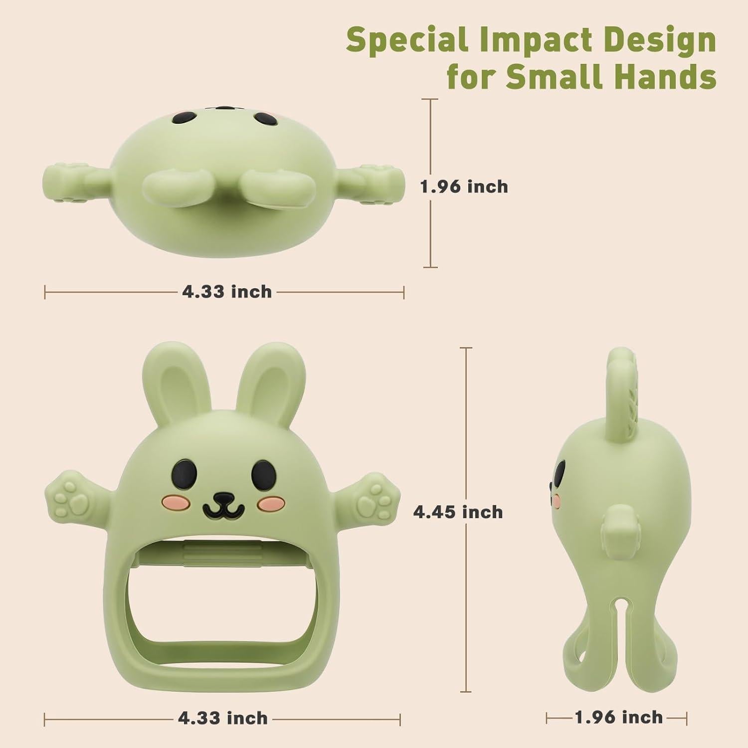 Paquete de 2 Juguetes de Dentición Silicona Suave Bebés 0-12 Meses