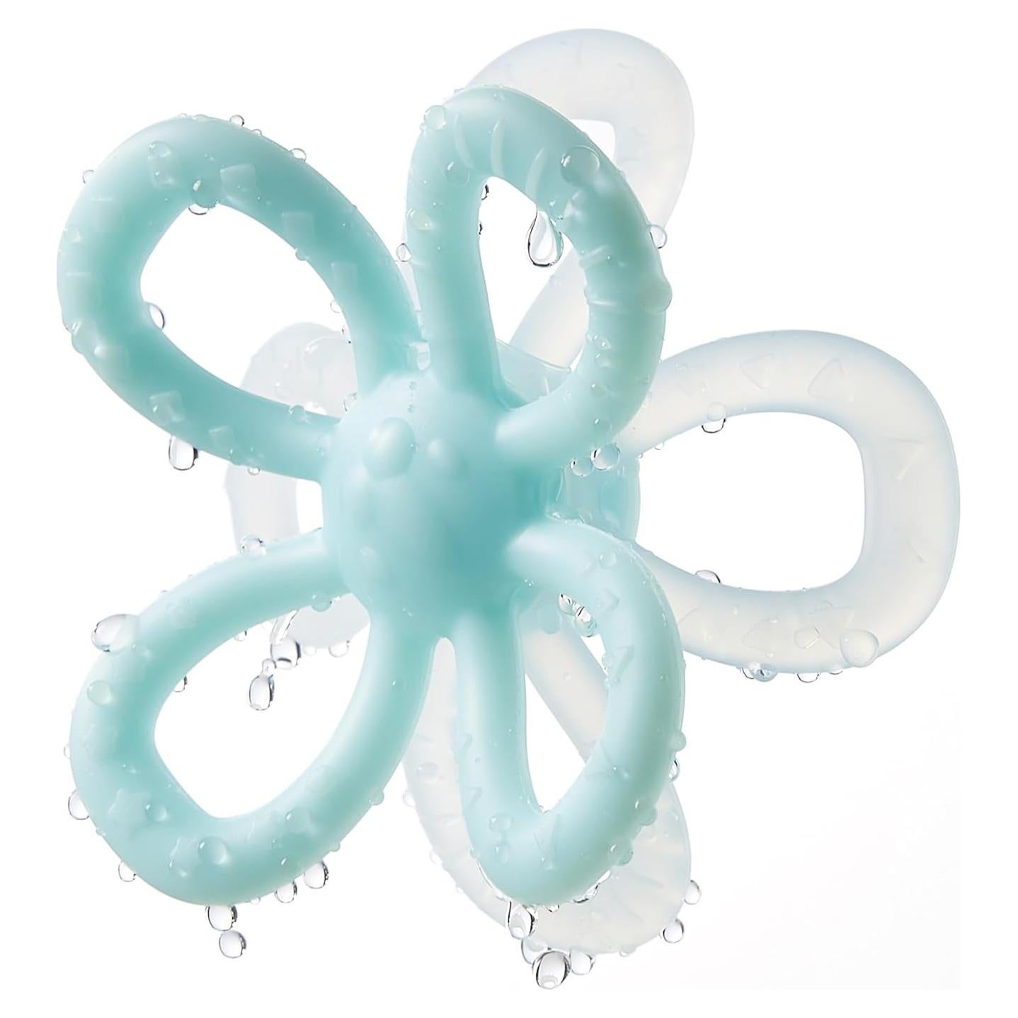 Mordedores para Bebés 3-12 Meses Silicona y Madera Azul