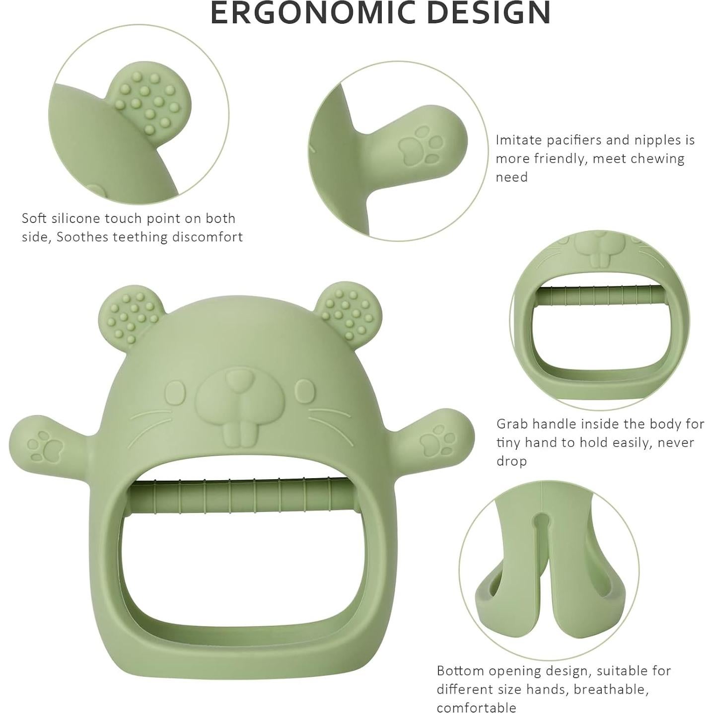 Mordedor de Silicona Socub para Bebés 12+ Meses Beige