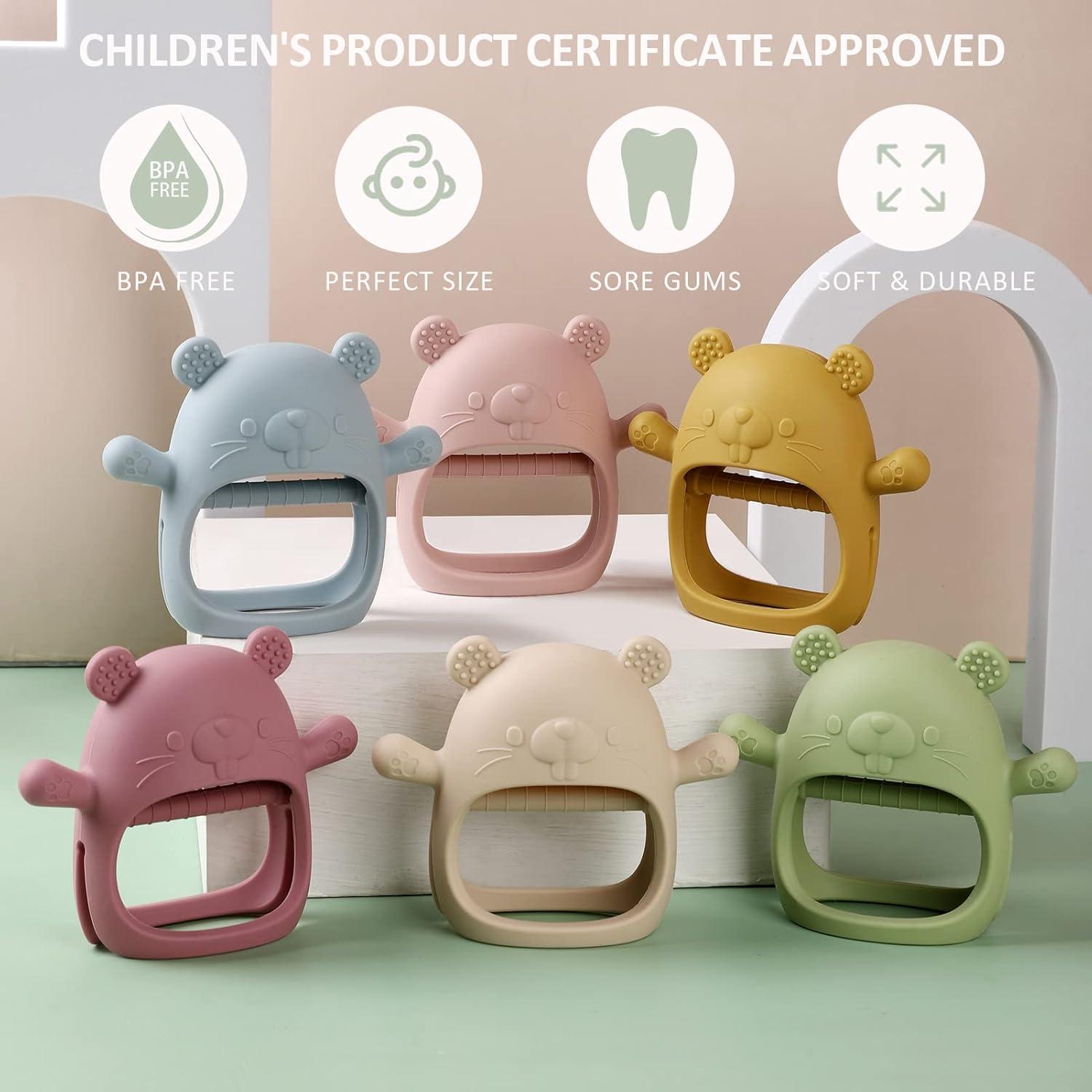 Mordedor de Silicona Socub para Bebés 12+ Meses Beige