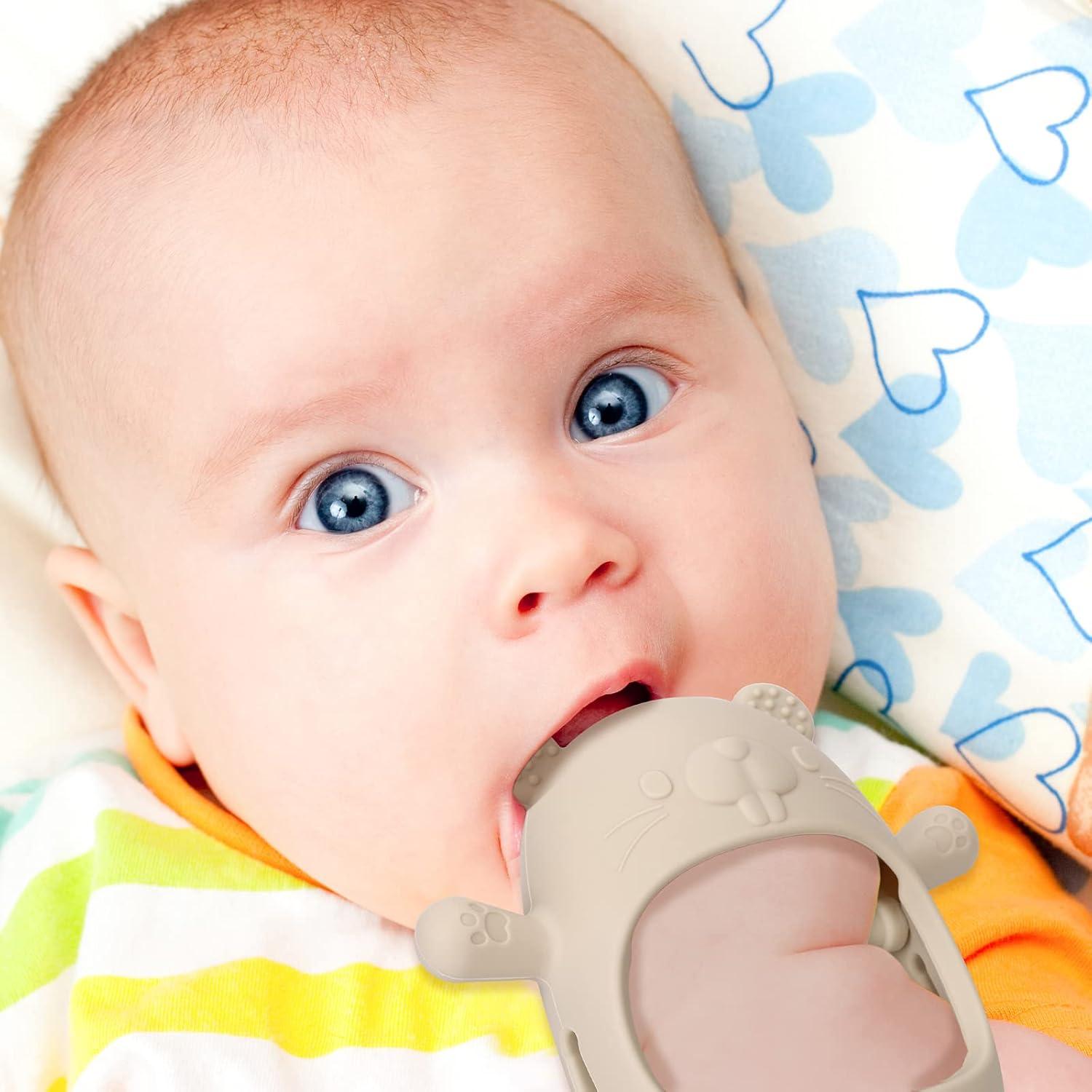 Mordedor de Silicona Socub para Bebés 12+ Meses Beige