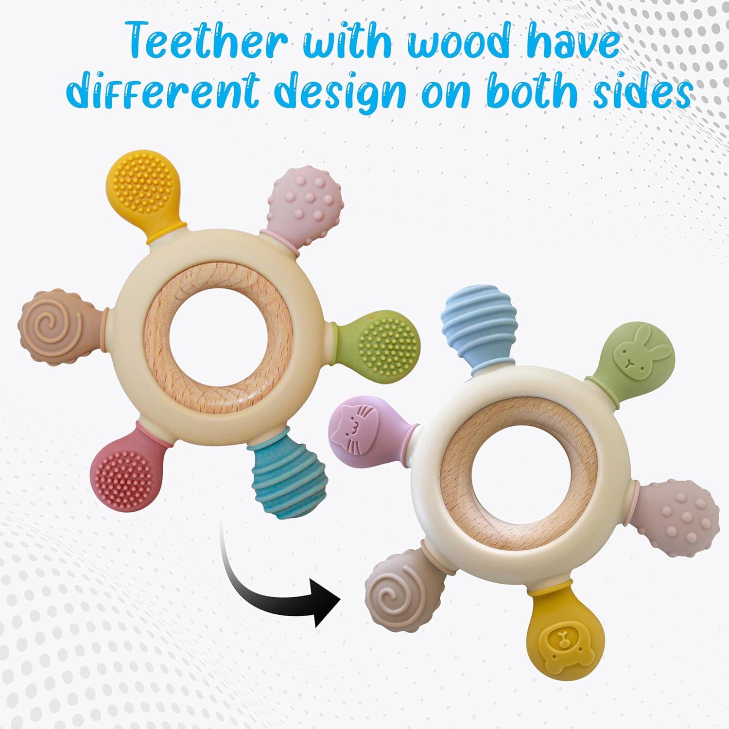 Conjunto de Juguetes de Dentición Fun-Z-Play 3 en 1 Azul