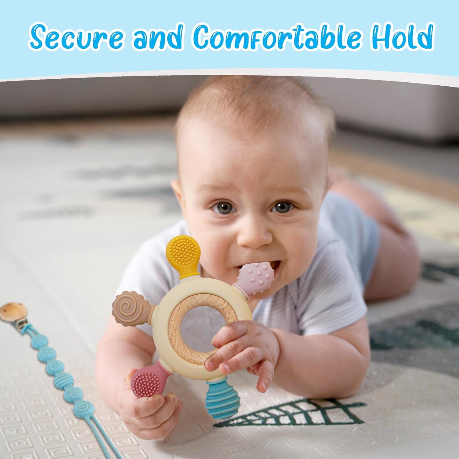 Conjunto de Juguetes de Dentición Fun-Z-Play 3 en 1 Azul