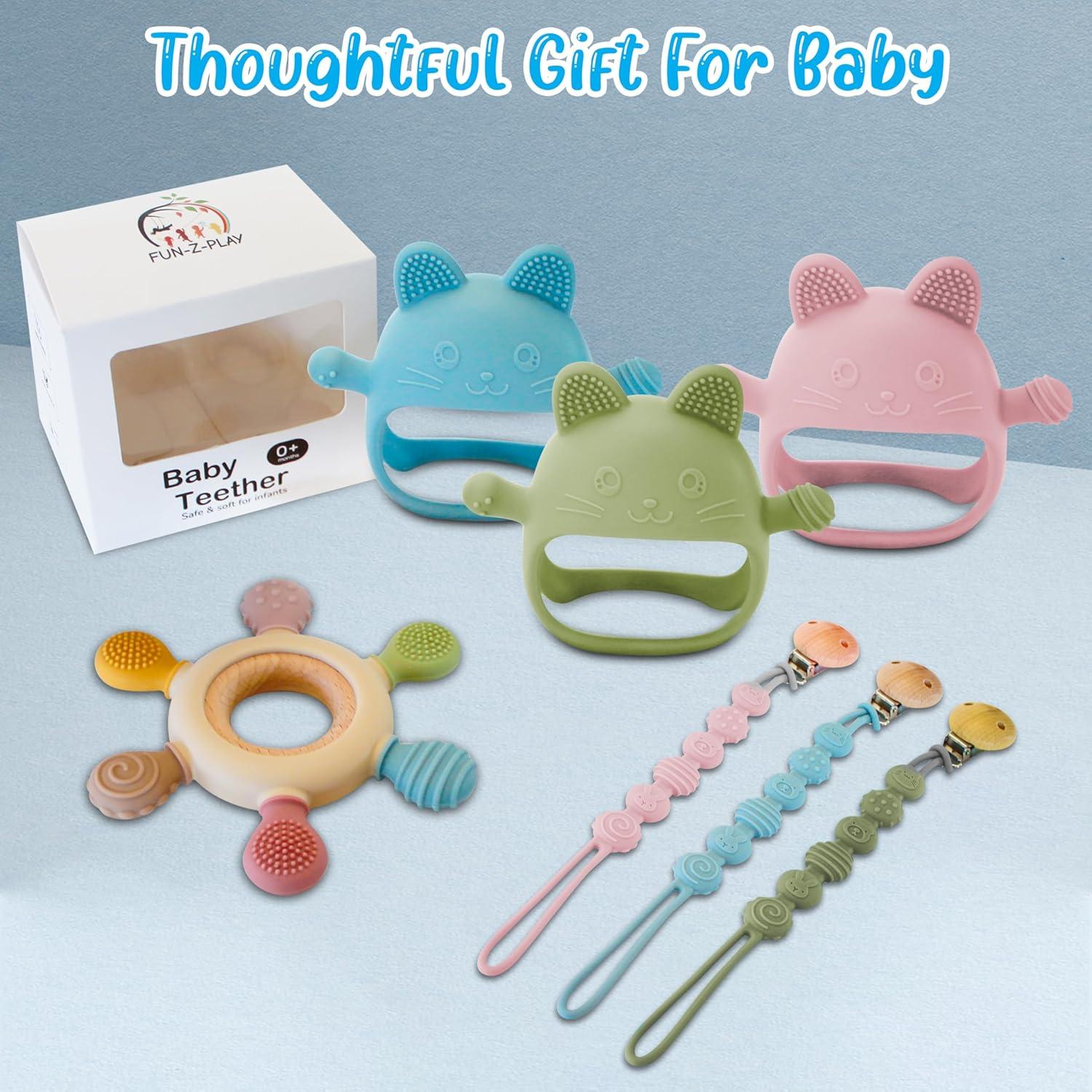 Conjunto de Juguetes de Dentición Fun-Z-Play 3 en 1 Azul