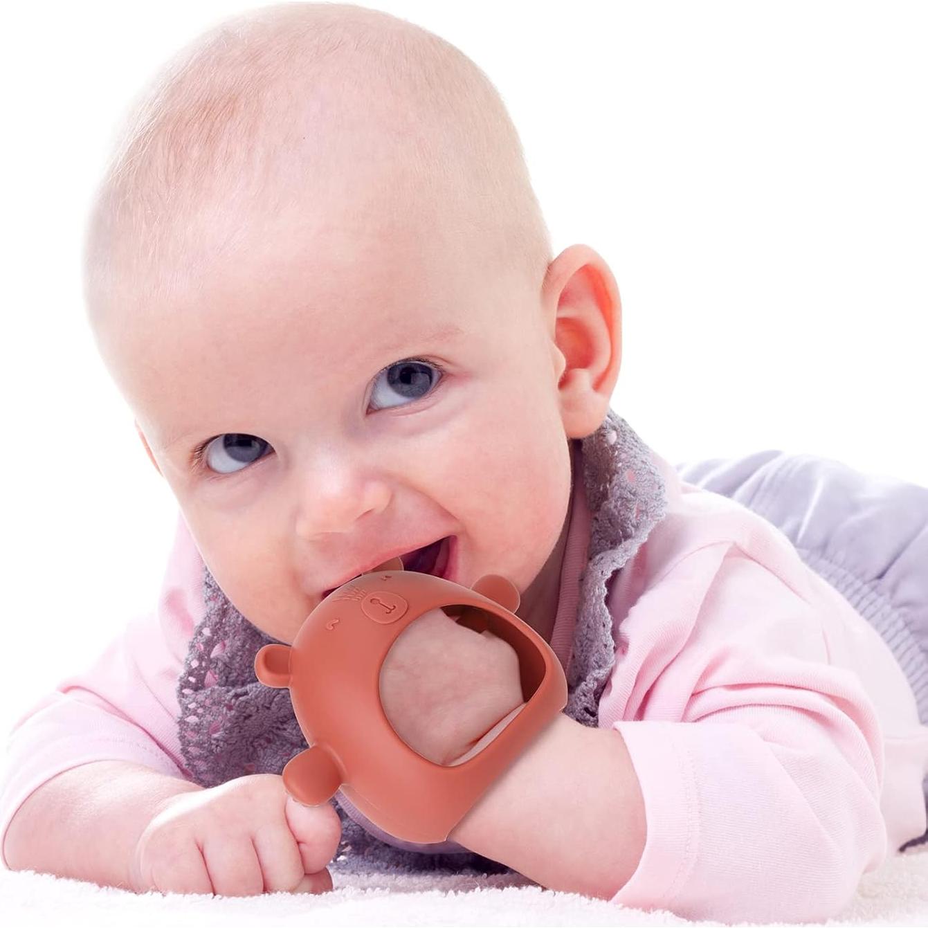 Mordedor de Silicona para Bebés AULEGE Guante Caramelo 3+ Meses