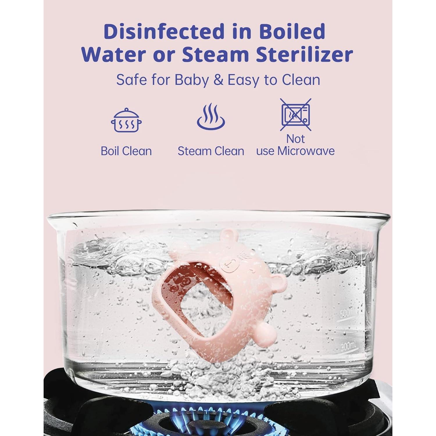 3 Mordedores de Silicona Queerick para Bebés 0-6 Meses