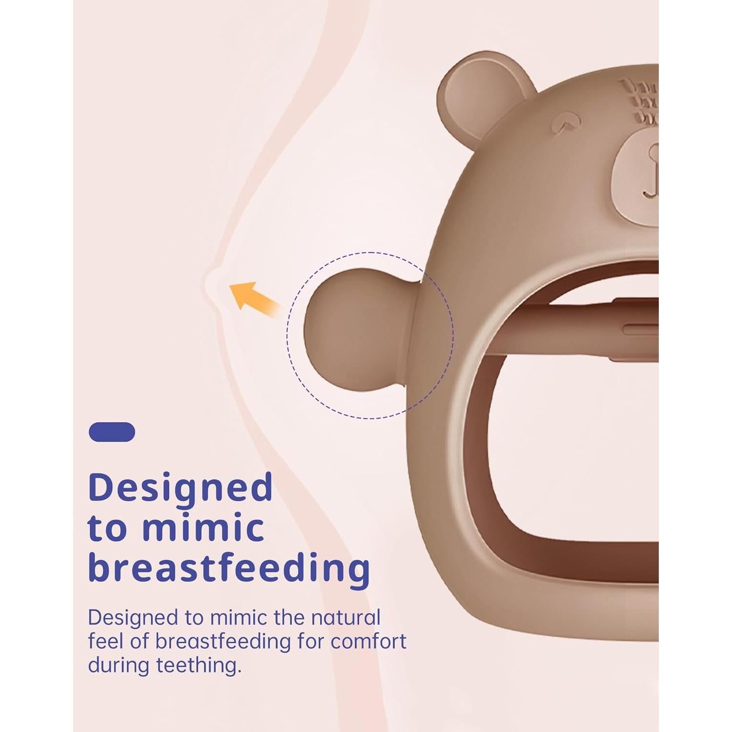 3 Mordedores de Silicona Queerick para Bebés 0-6 Meses