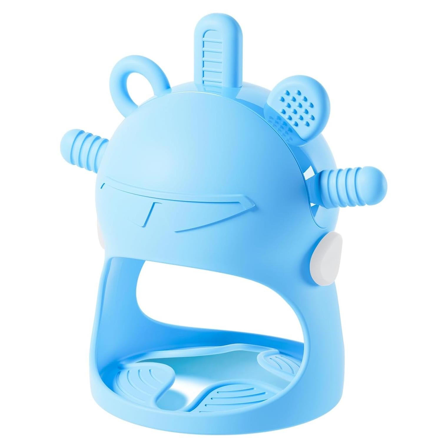 Mordedor de Silicona NCVI para Bebés 0-6 Meses Robot Azul Claro