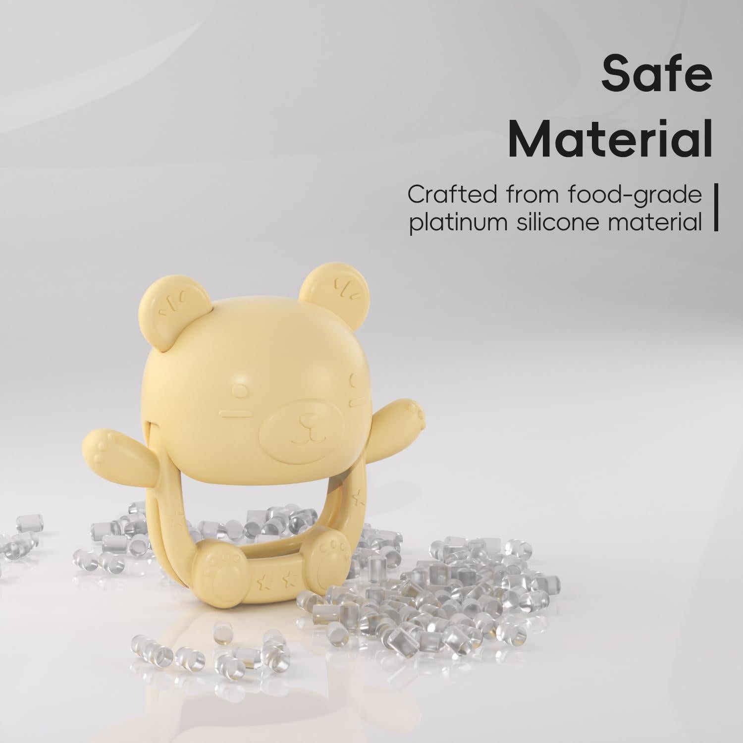 Chupete de Silicona Oso Rosa para Bebés 0-12 Meses - 3 Unidades