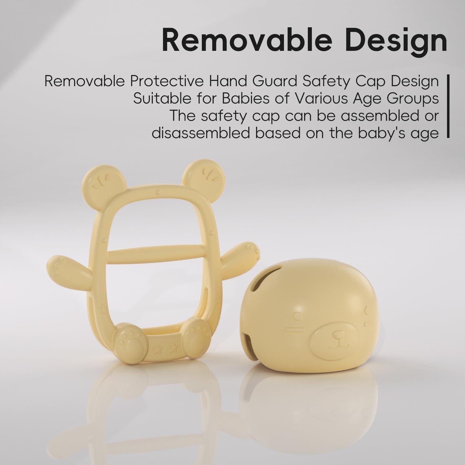 Chupete de Silicona Oso Rosa para Bebés 0-12 Meses - 3 Unidades