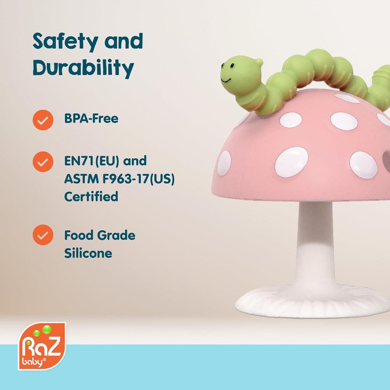 Mordedor Chompy Grip RaZbaby Silicona 3M+ Texturas Alivio