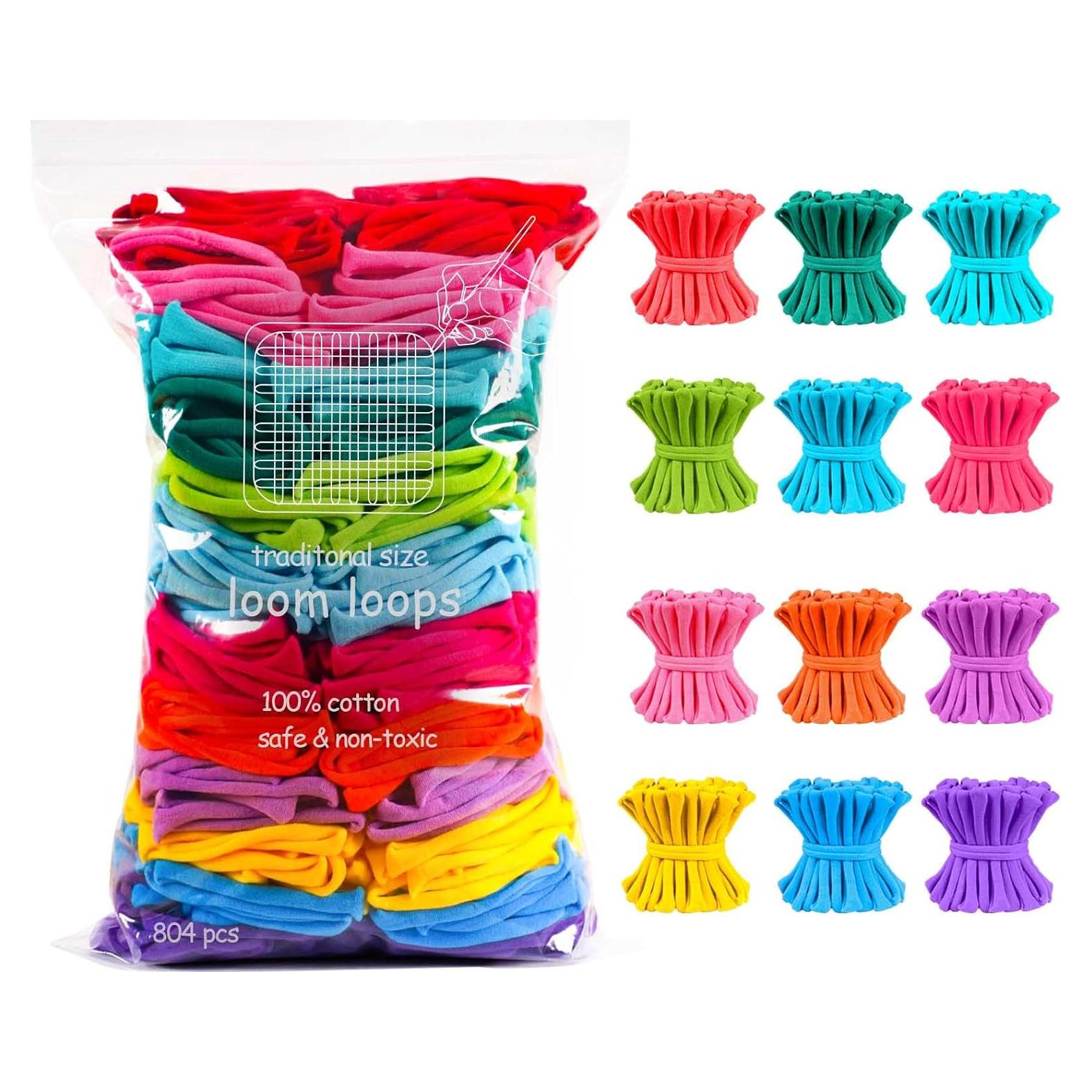 Kit de Lazos para Telar Disracker 804 PCS 12 Colores 17.78 cm