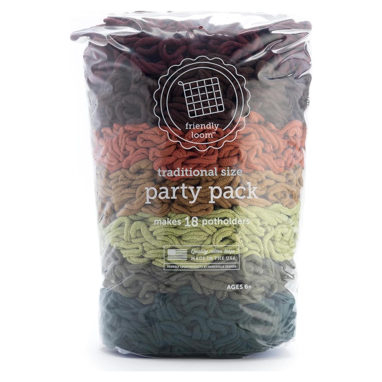 Bucles de Tejido de Algodón Friendly Loom - 18 Posavasos Tonos Tierra