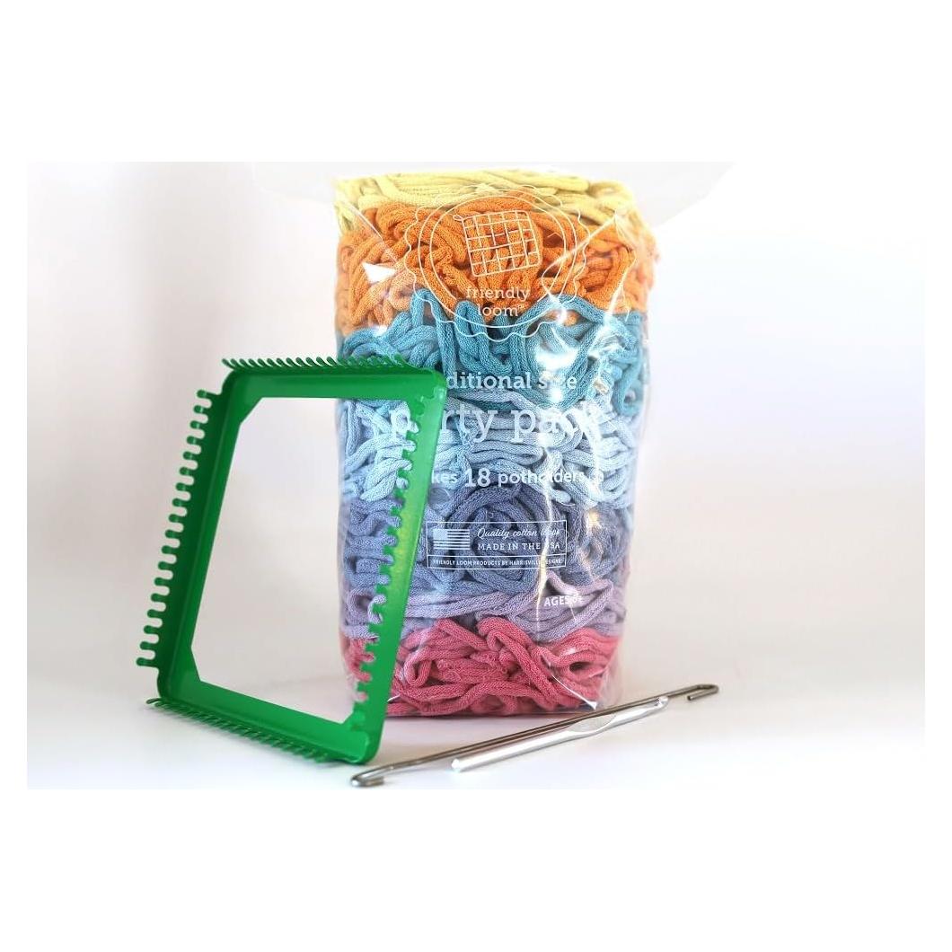 Kit de Telar Amigable para Tejer Posavasos Botánicos 18 Piezas