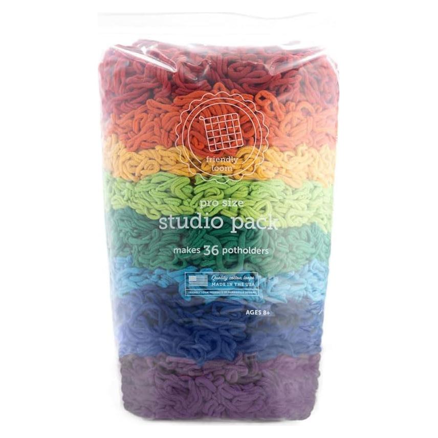 Bucles de Tejido de Algodón Friendly Loom - 48 Piezas Arcoíris