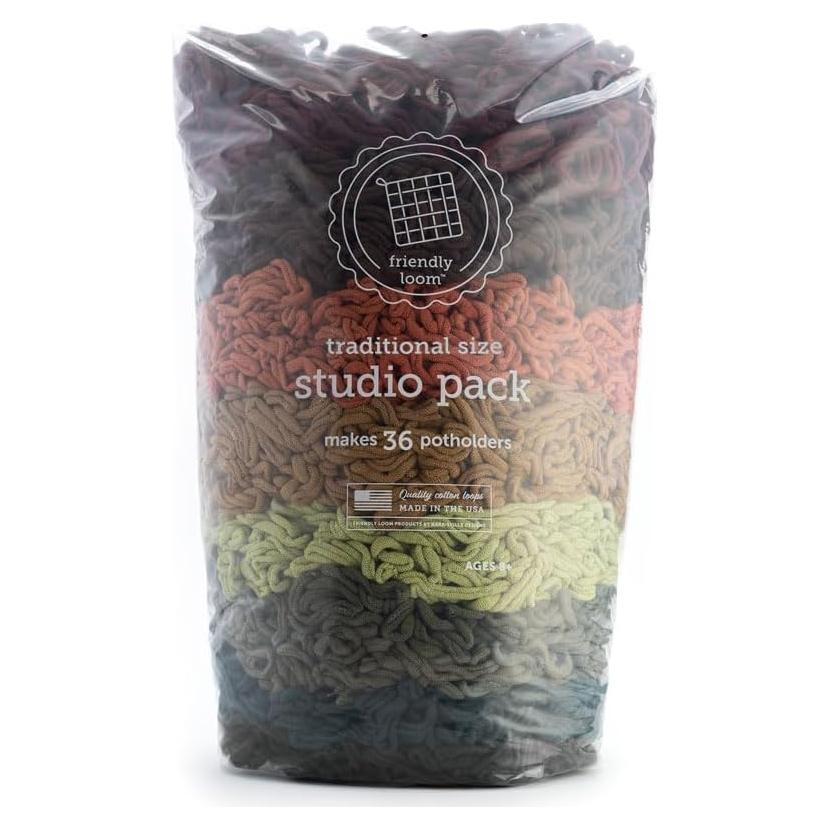 Kit de Tejido de Posavasos Friendly Loom - Algodón Tonos Tierra