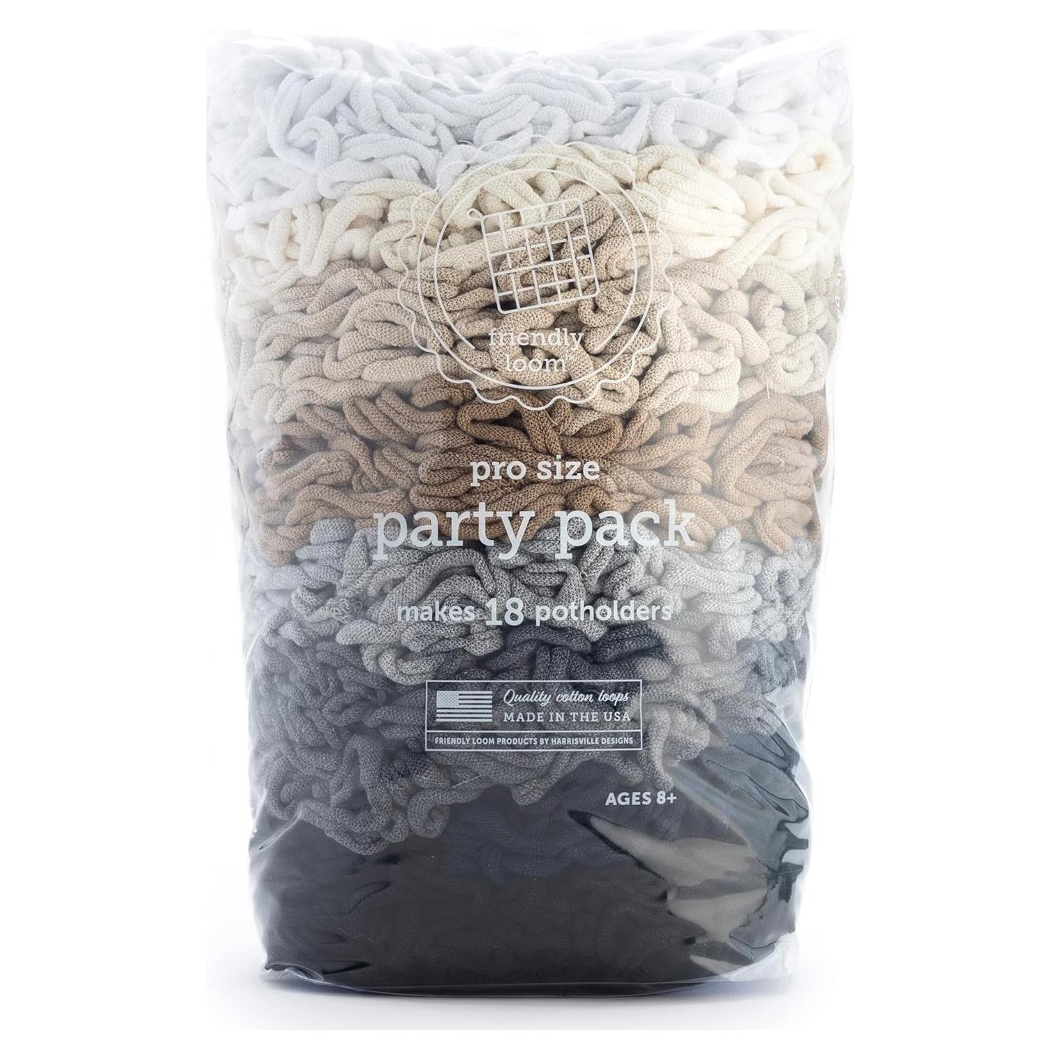 Bucles de Tejido de Algodón Friendly Loom - 18 Posavasos Neutros