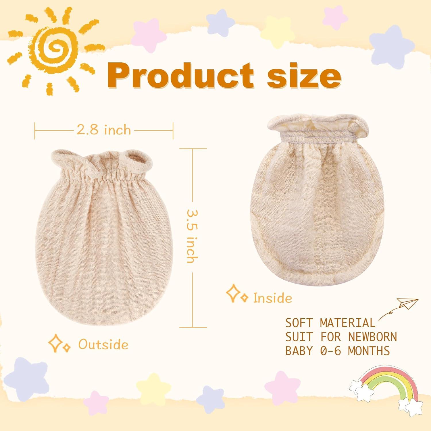 Mitones de Muselina Pro Goleem para Bebés 0-6 meses 100% Algodón