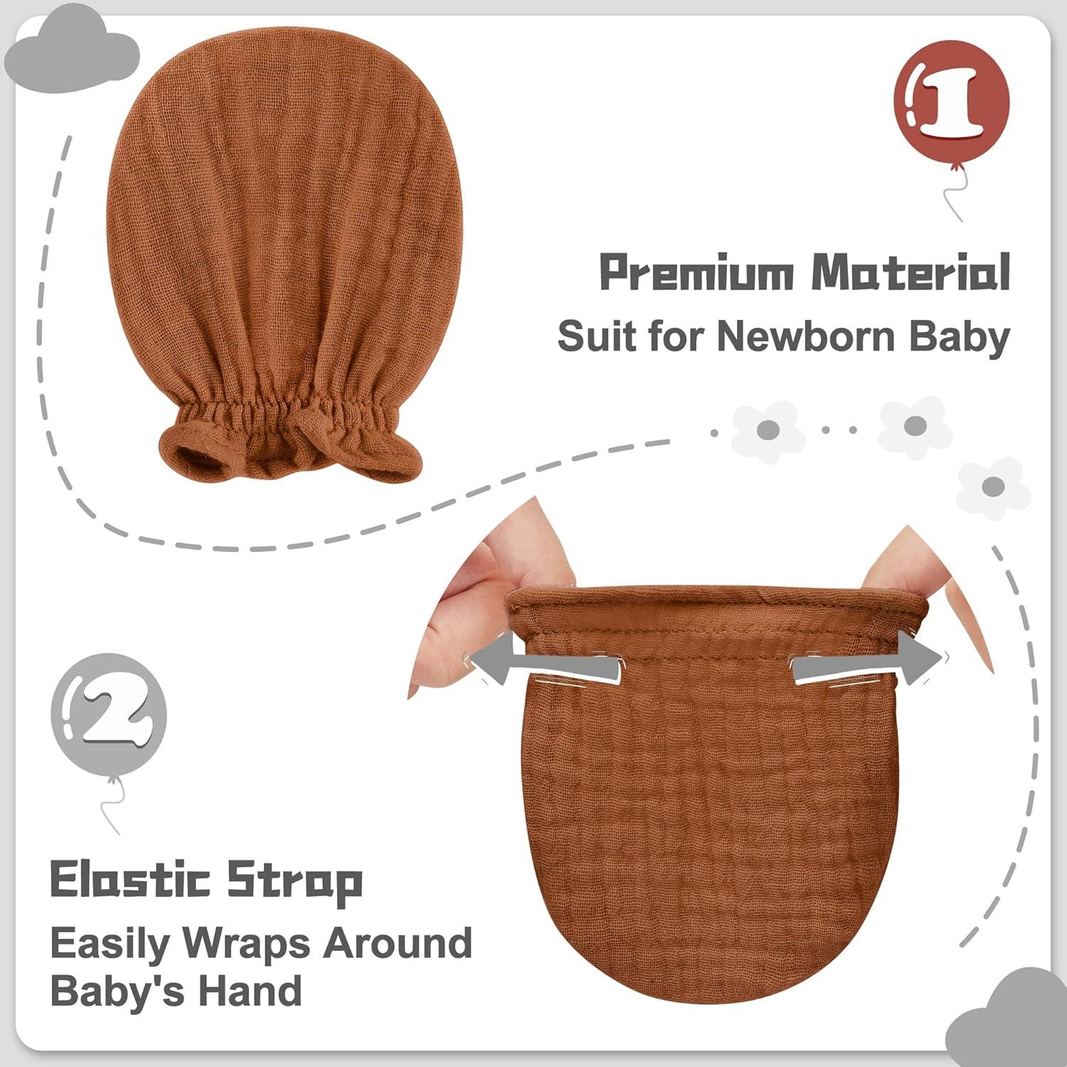 Mitones de Muselina Pro Goleem para Bebés 0-6 meses 100% Algodón