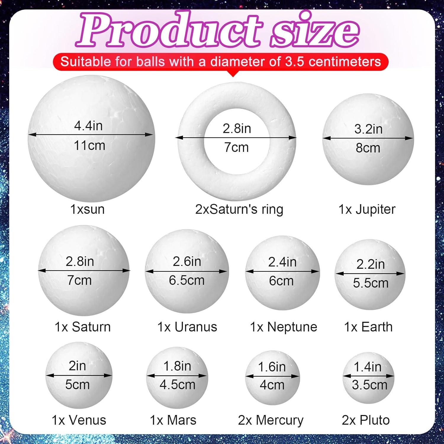 Kit del Sistema Solar Innconee 14 Bolas de Espuma y Pintura