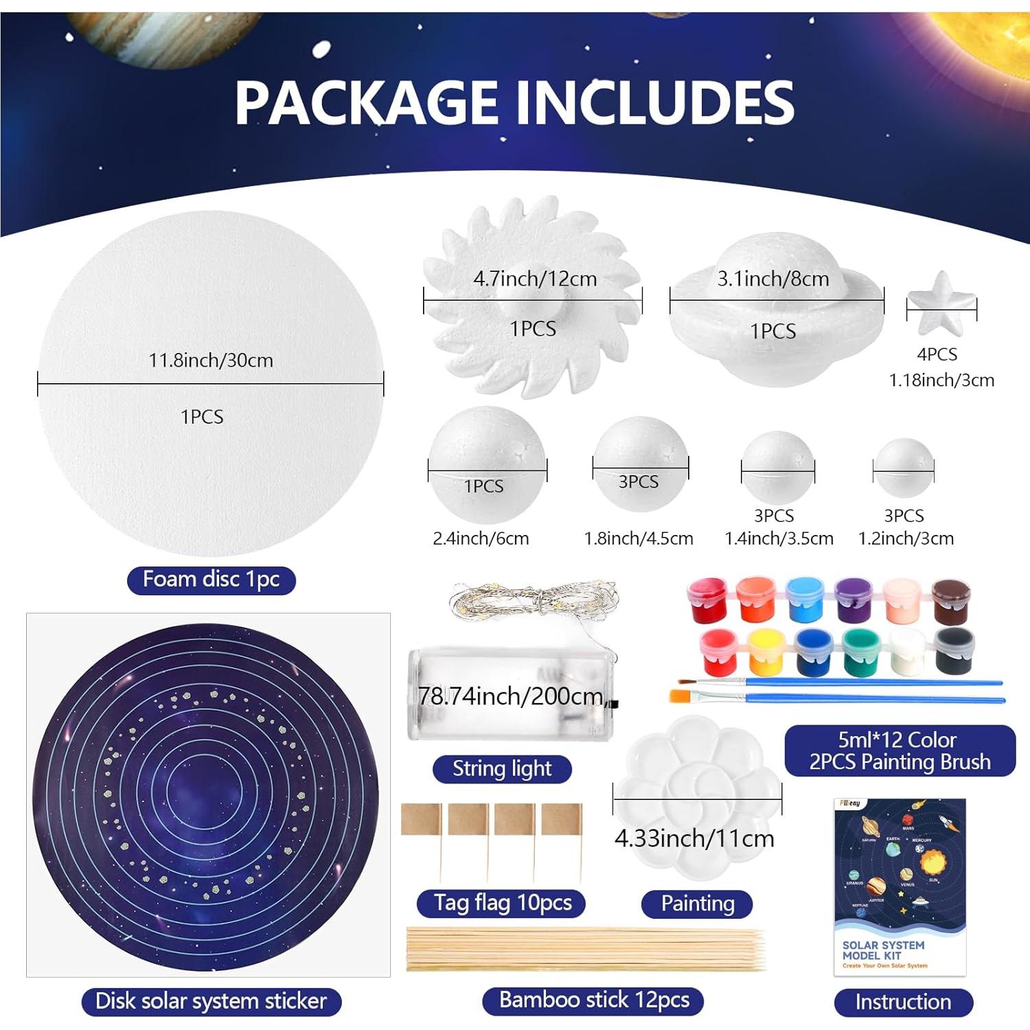 Kit de Modelo del Sistema Solar Pllieay con Luces y Manual