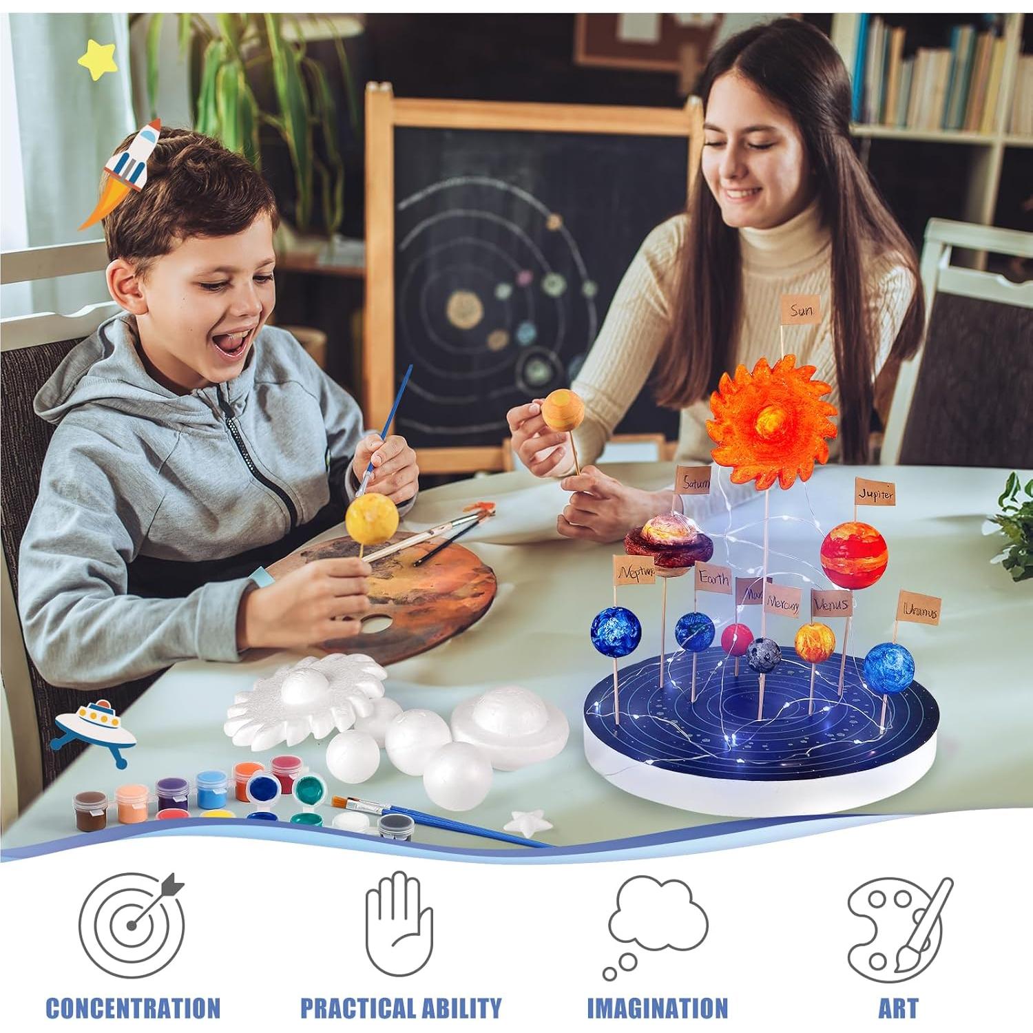 Kit de Modelo del Sistema Solar Pllieay con Luces y Manual